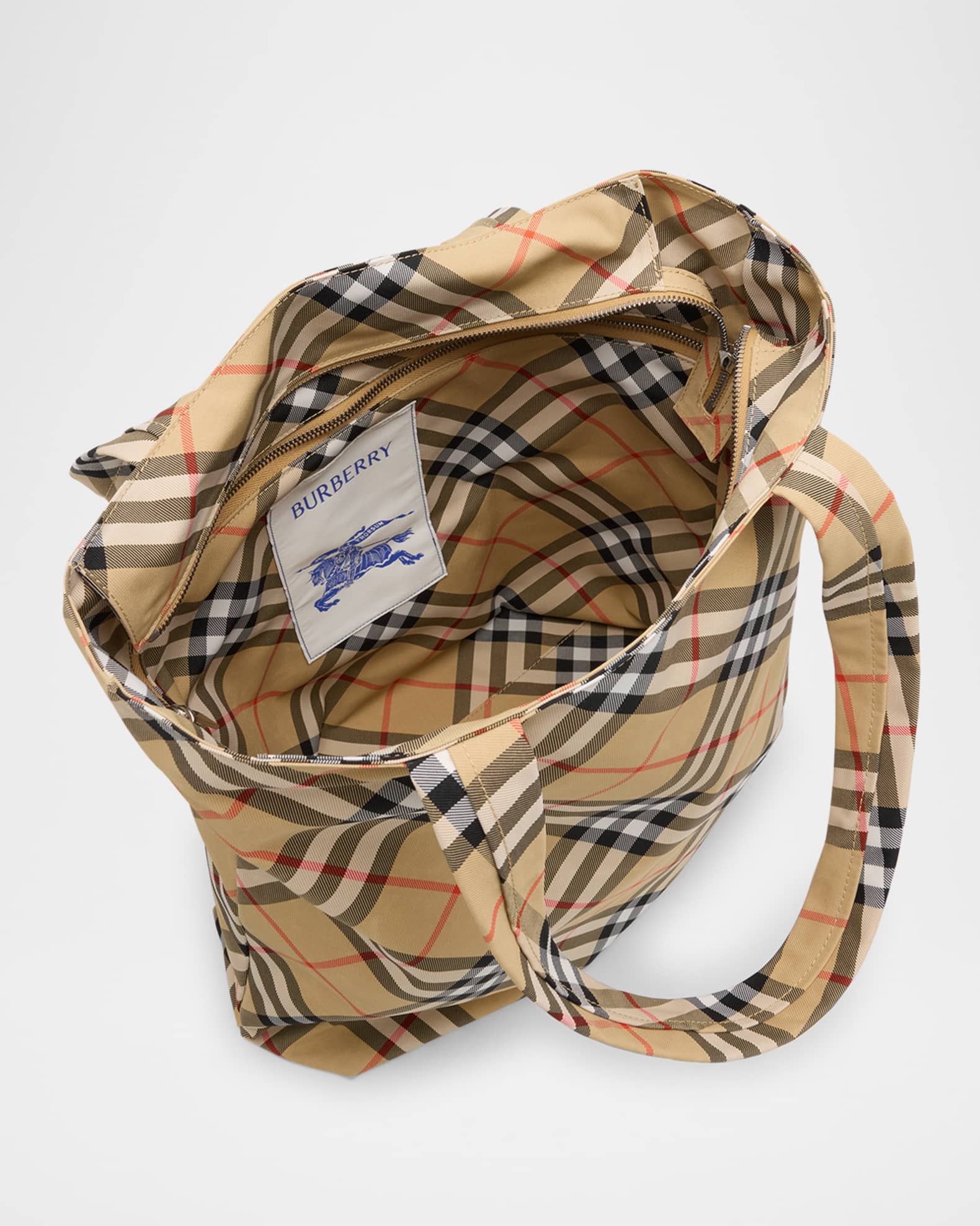 Burberry Men's Check Tote Bag | Neiman Marcus