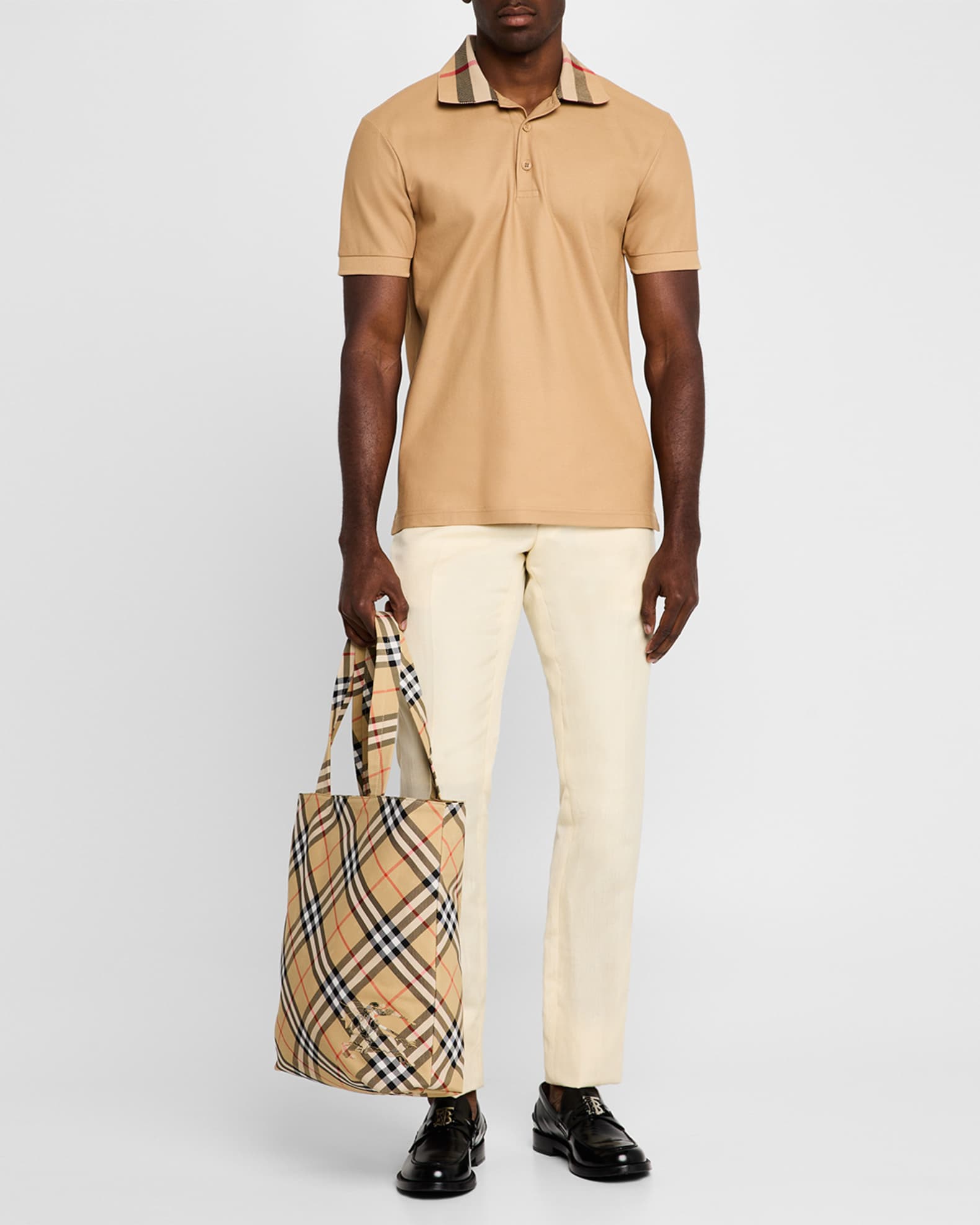 Burberry Men's Check Tote Bag | Neiman Marcus