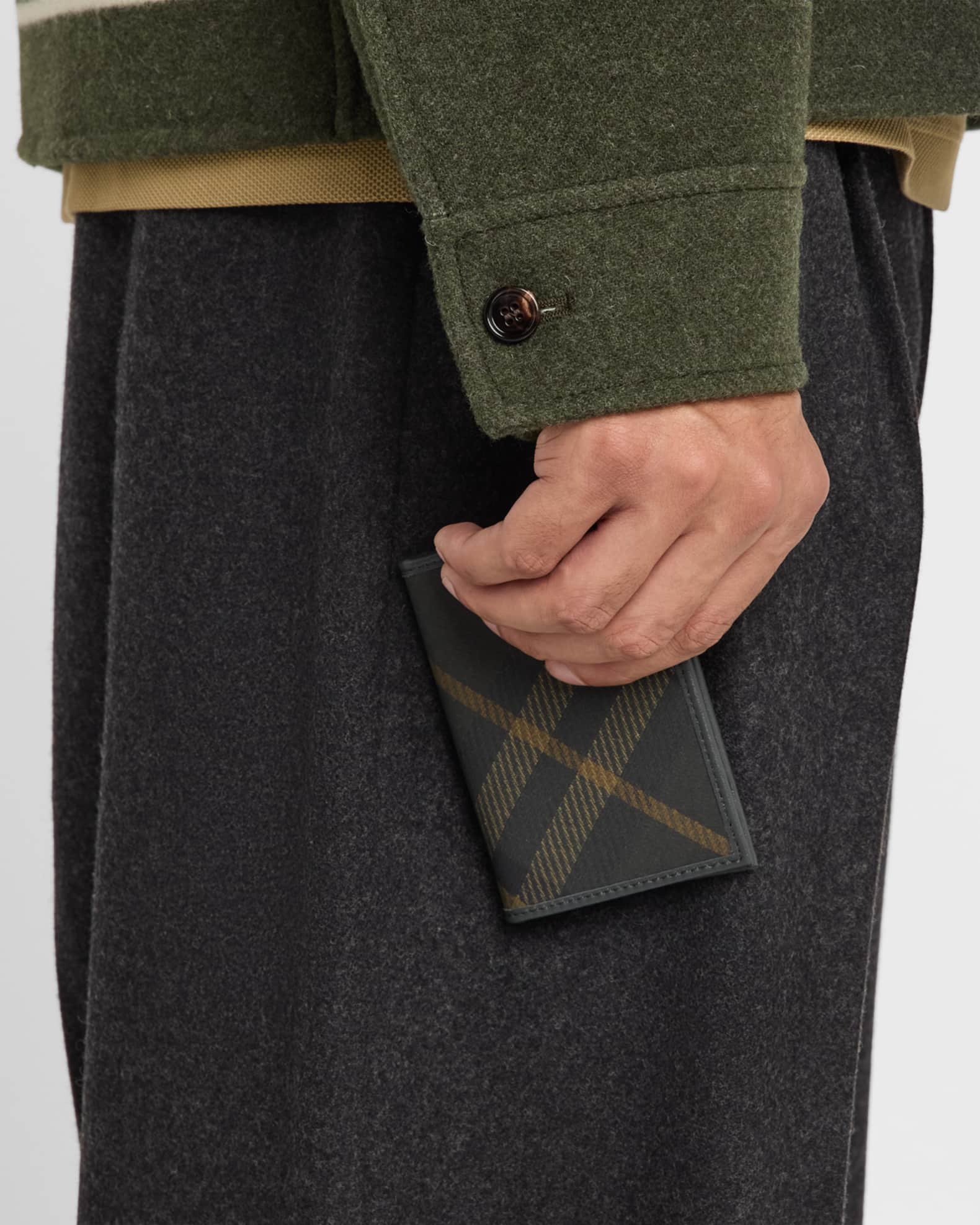 Men's Bateman Check Bifold Card Holder 1