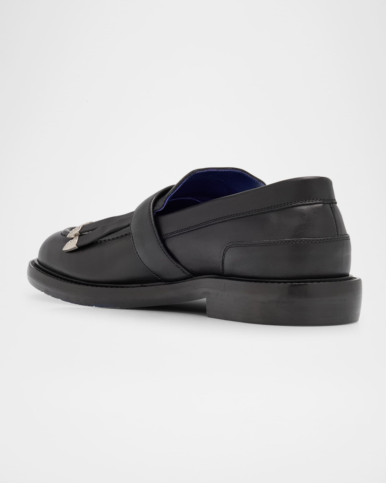 Burberry Men's Cobble Fringe Leather Loafers | Neiman Marcus