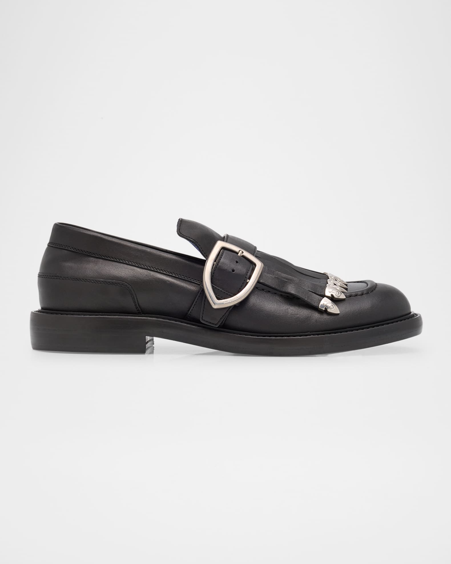 Burberry Men's Cobble Fringe Leather Loafers | Neiman Marcus