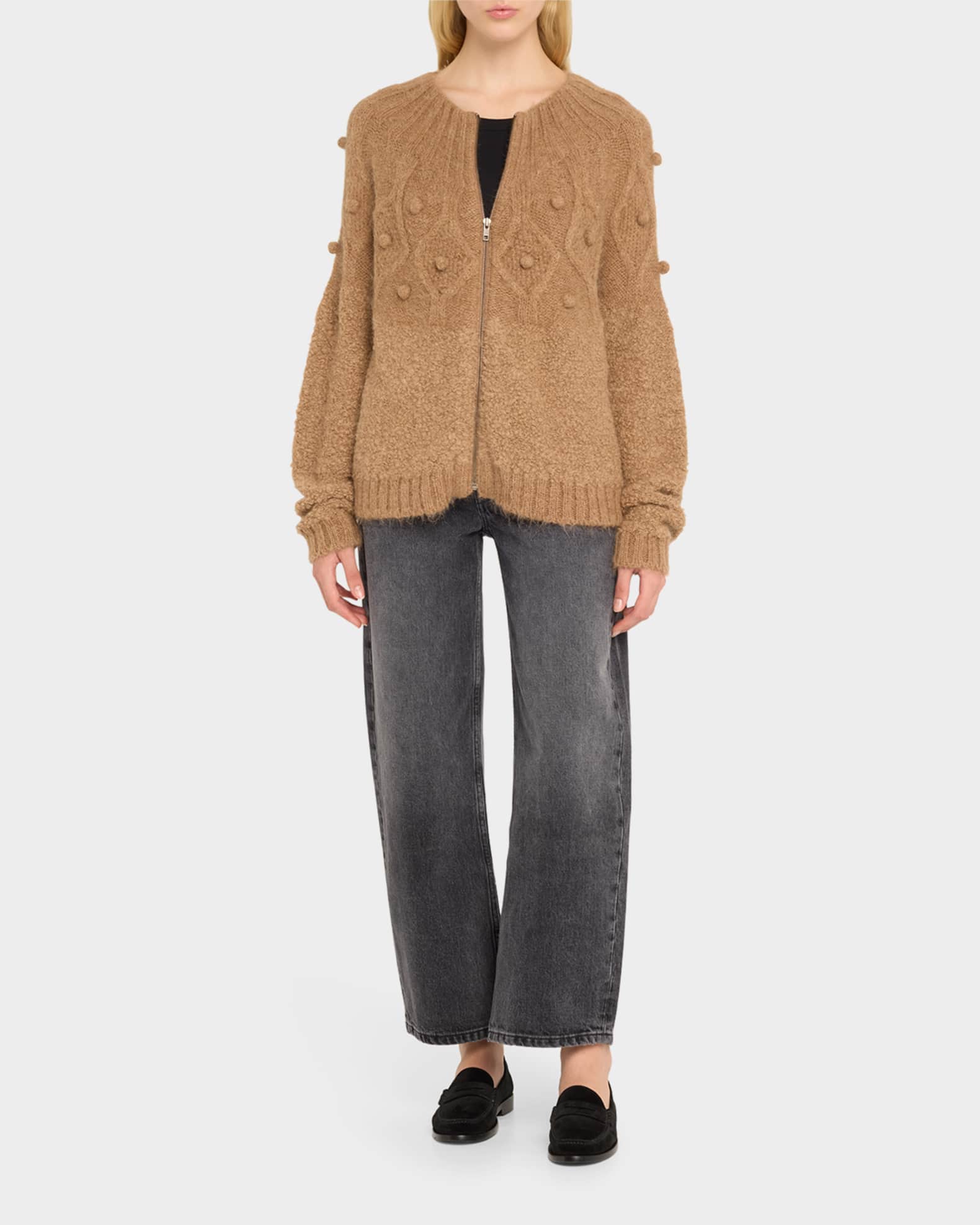 Popcorn Zip Cardigan  1