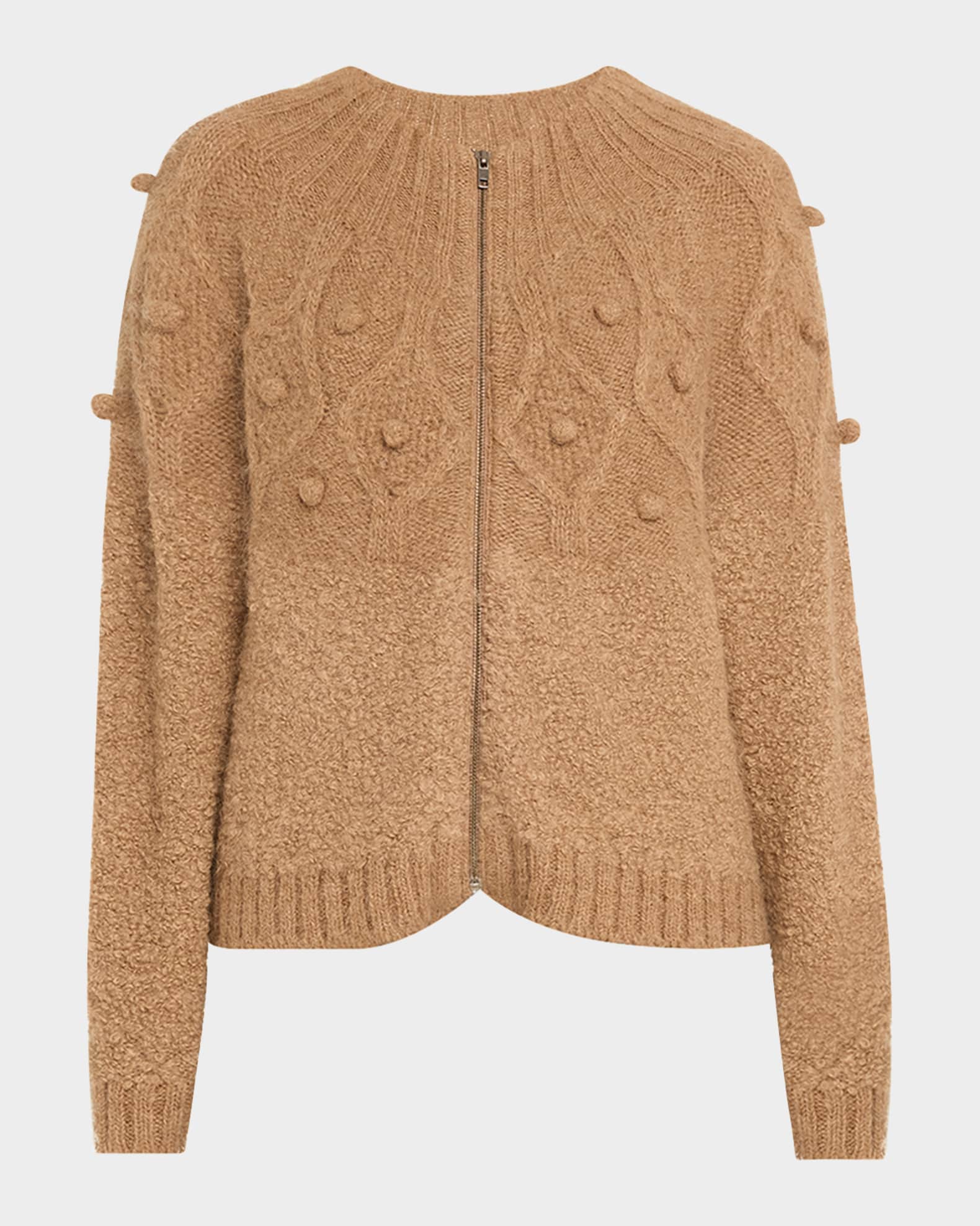 Popcorn Zip Cardigan  0