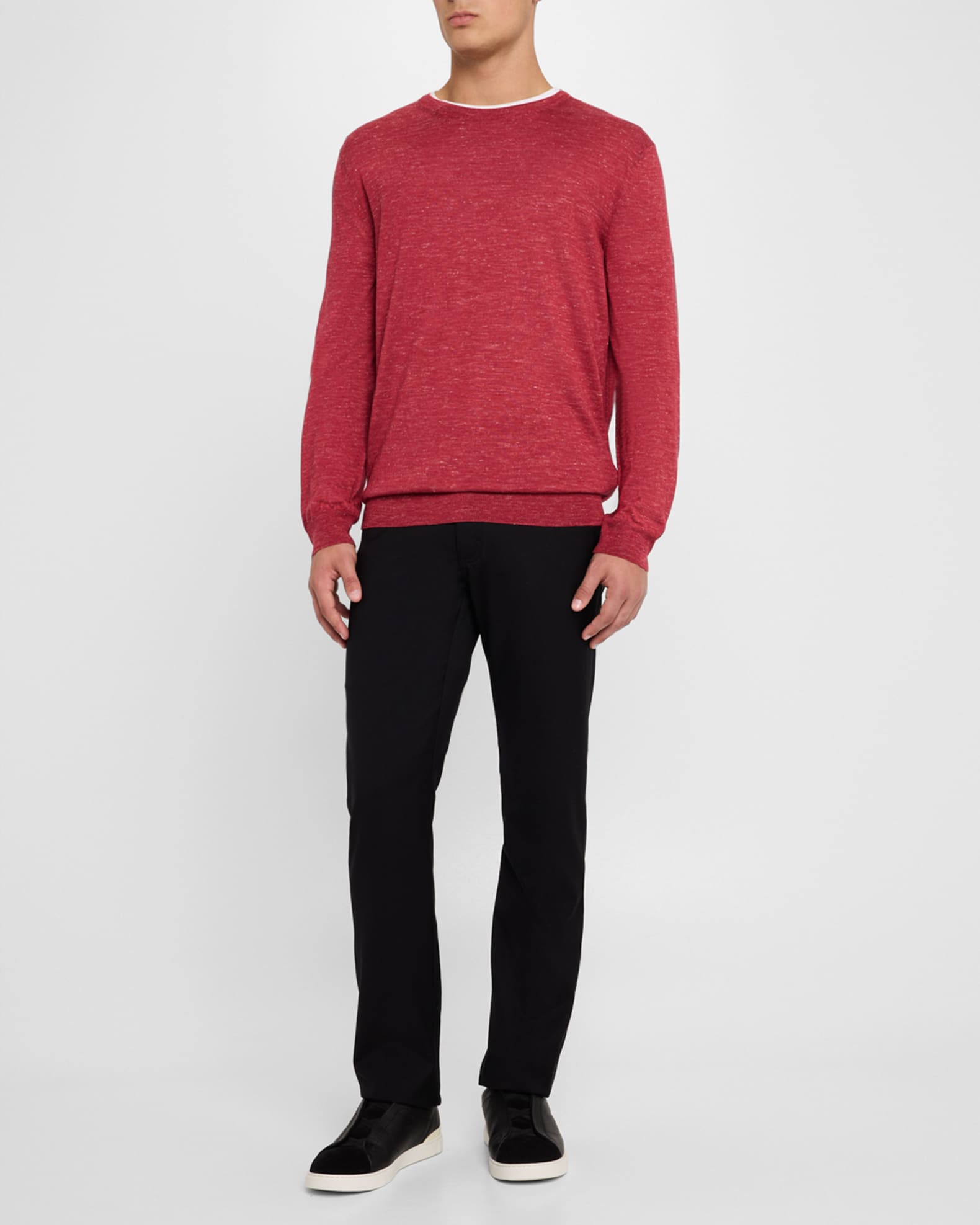Men's Azeala Cashmere, Silk and Linen Crewneck Sweater 1