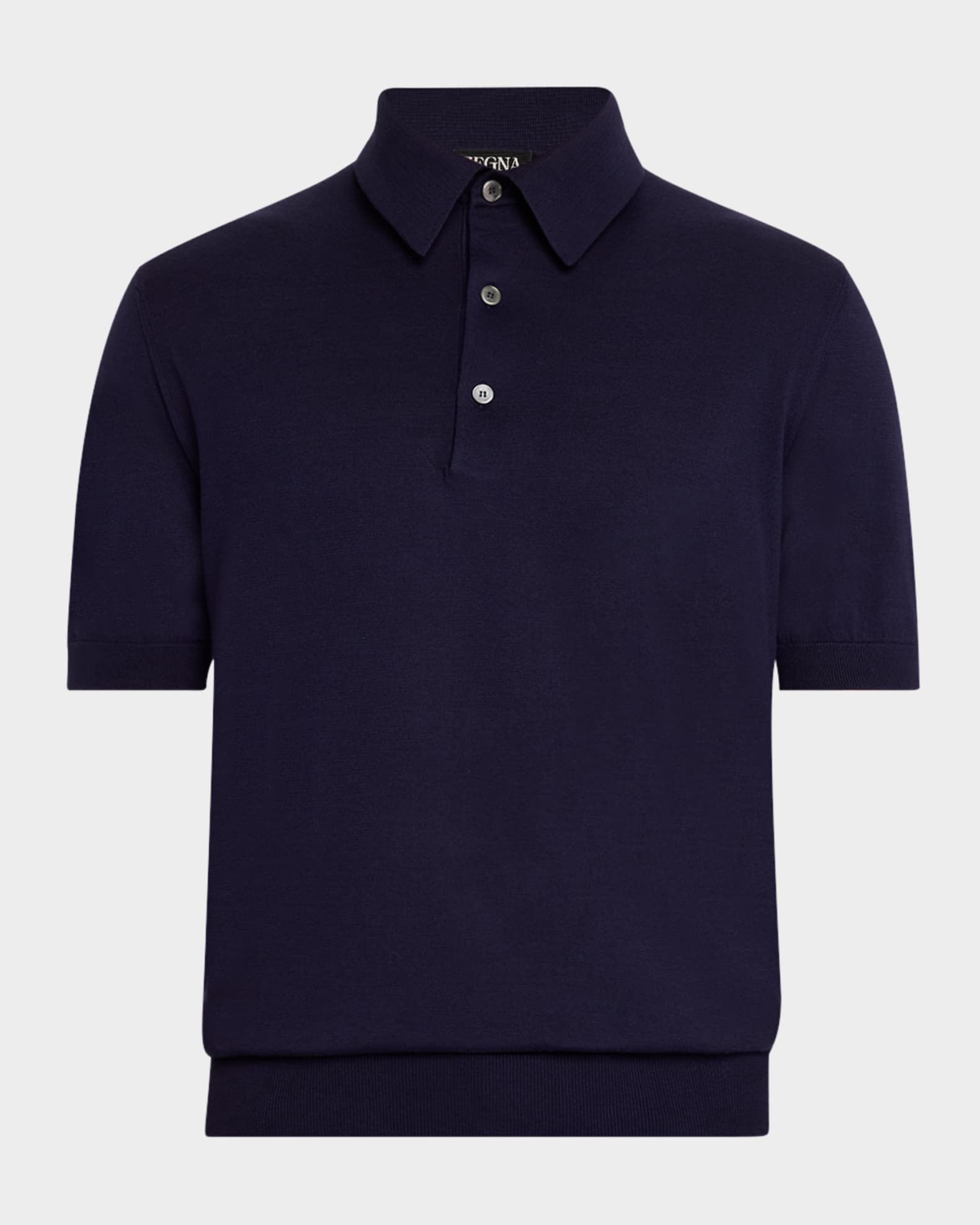 ZEGNA Men's Premium Cotton Short-Sleeve Knit Polo | Neiman