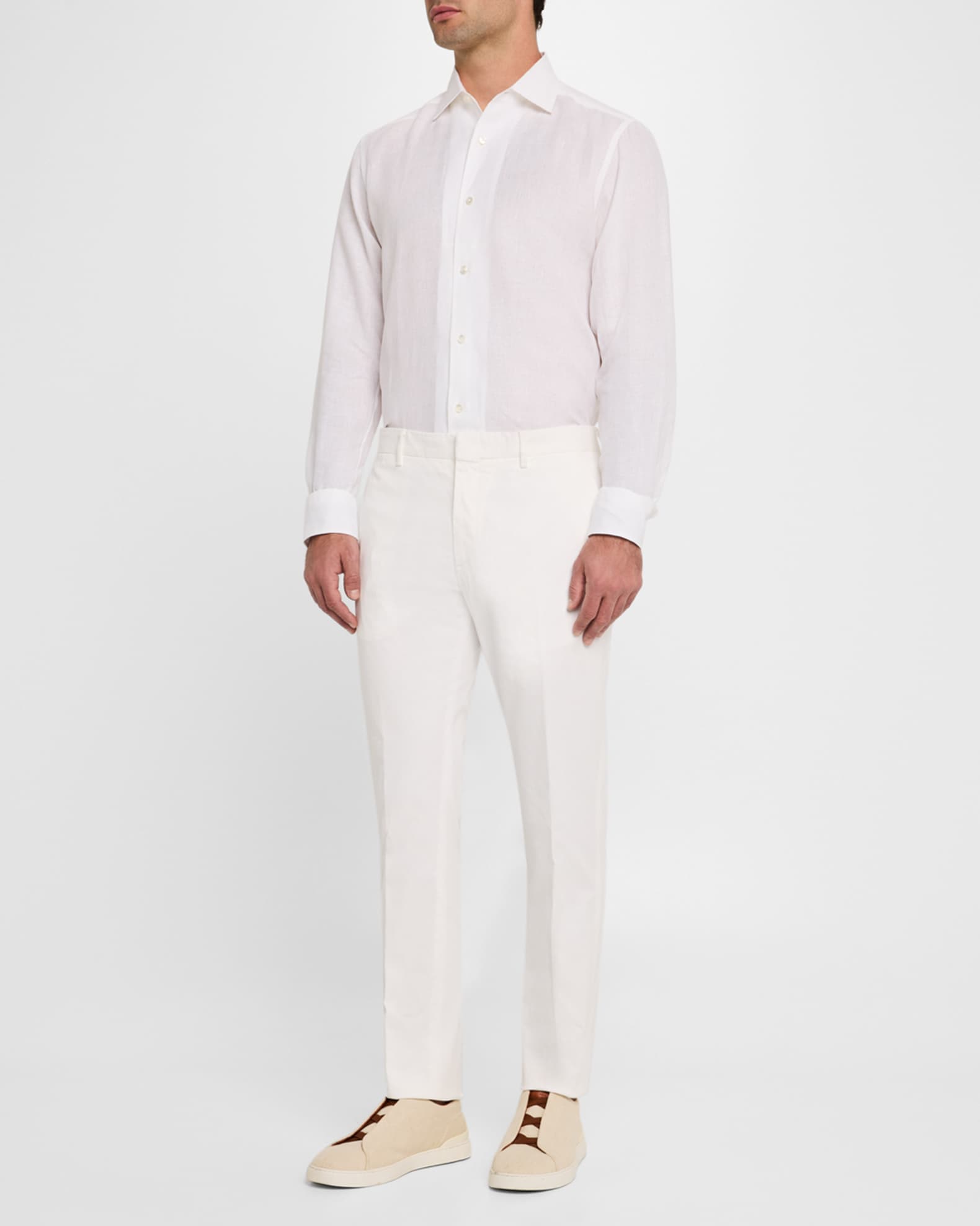 Men's Premium Cotton Flat-Front Pants 1