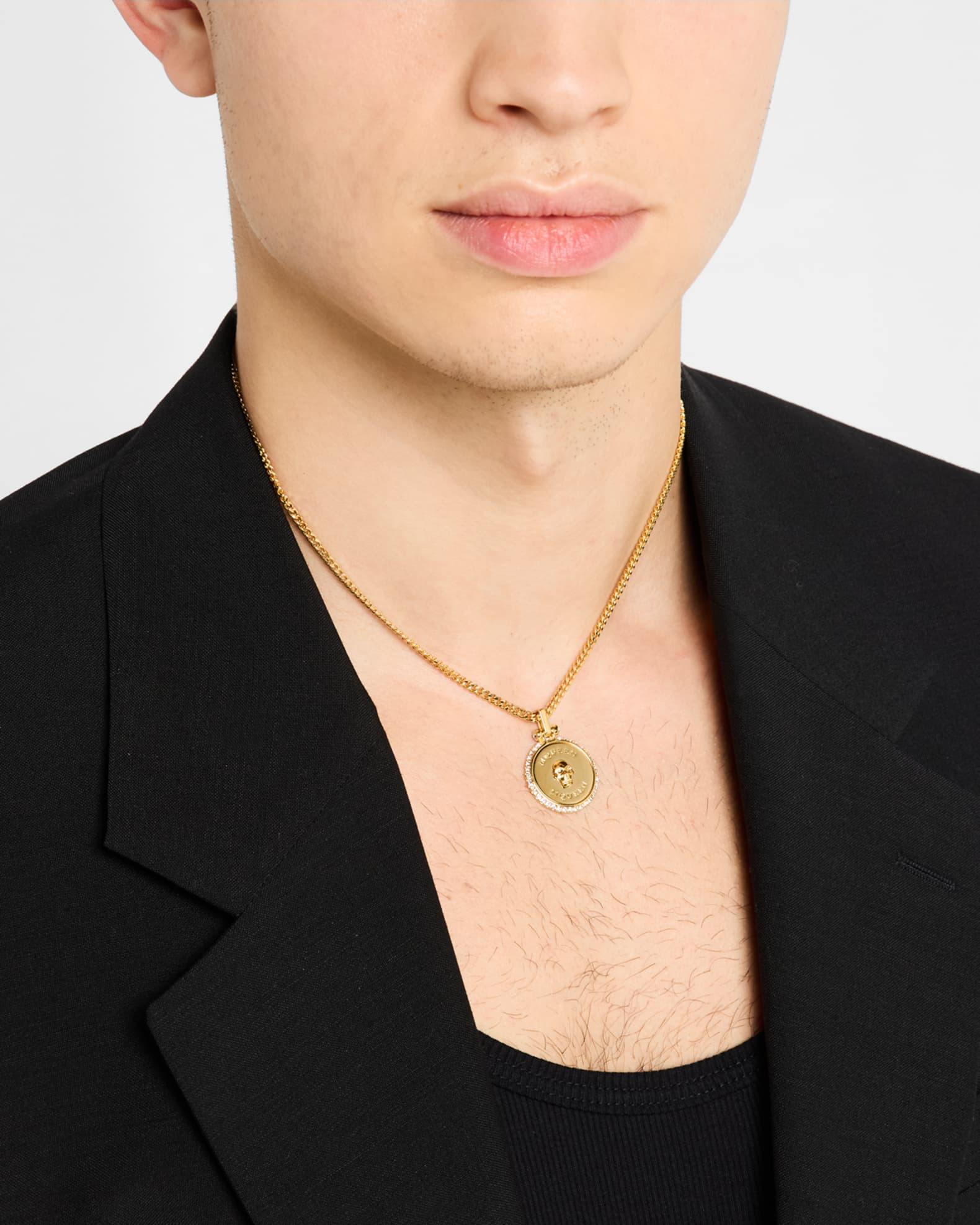 Alexander McQueen Men s Sovereign Skull Necklace Neiman Marcus