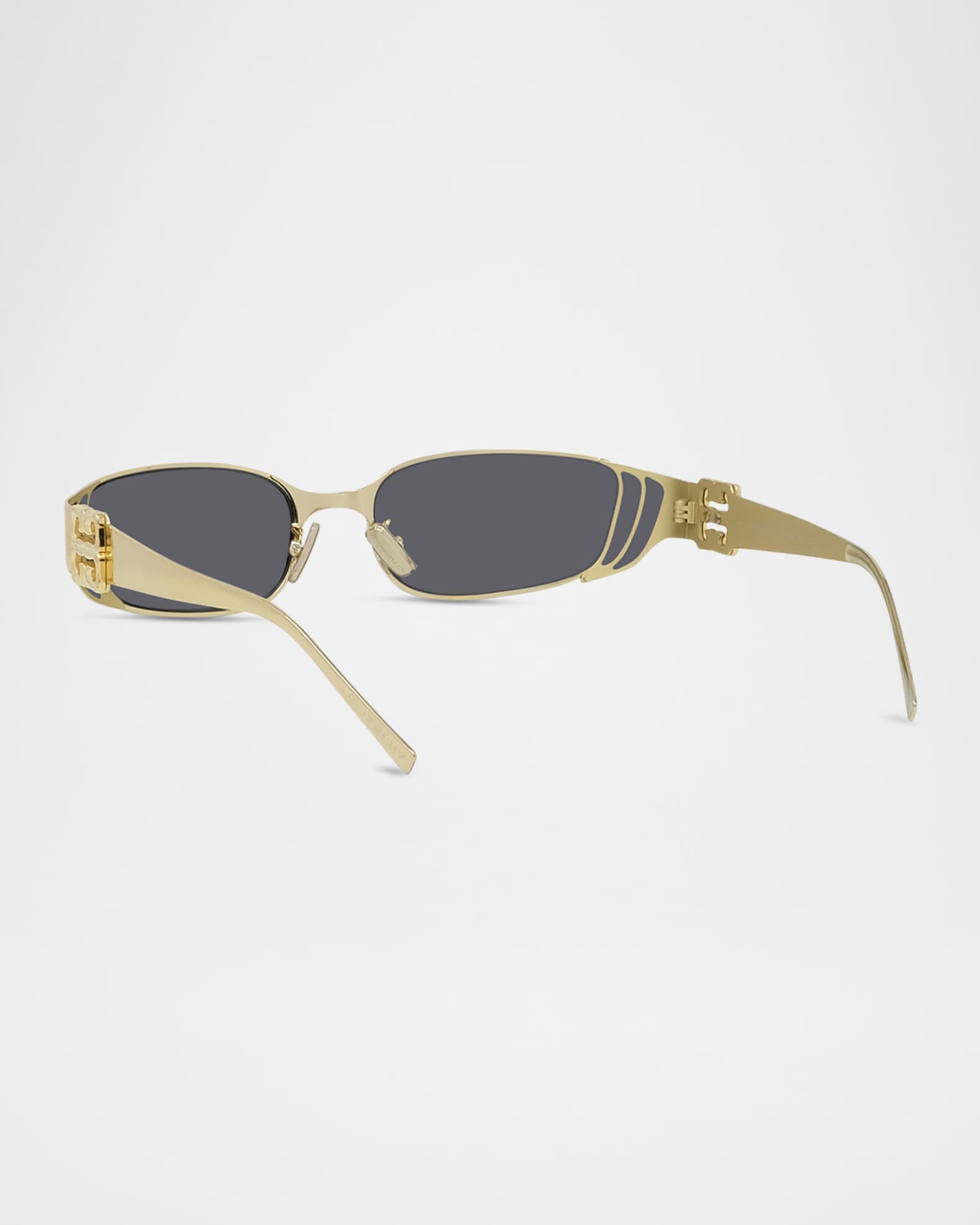 4G Liquid Metal and Nylon Rectangle Sunglasses  1