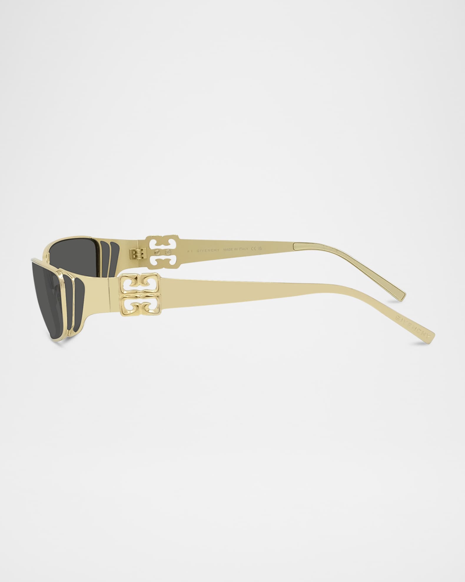 Givenchy 4G Liquid Metal and Nylon Rectangle Sunglasses