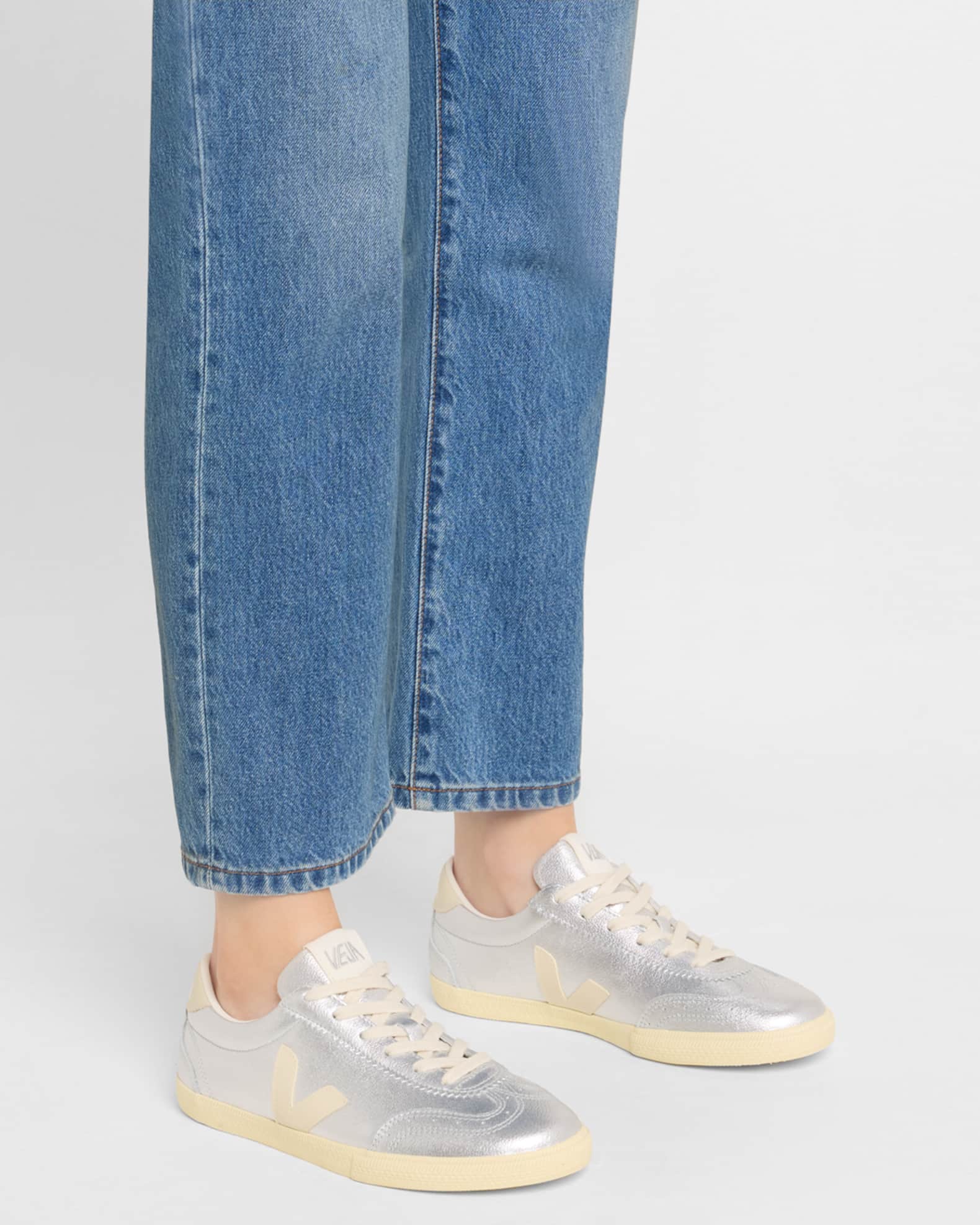 Volley Low-Top Metallic Sneakers 1