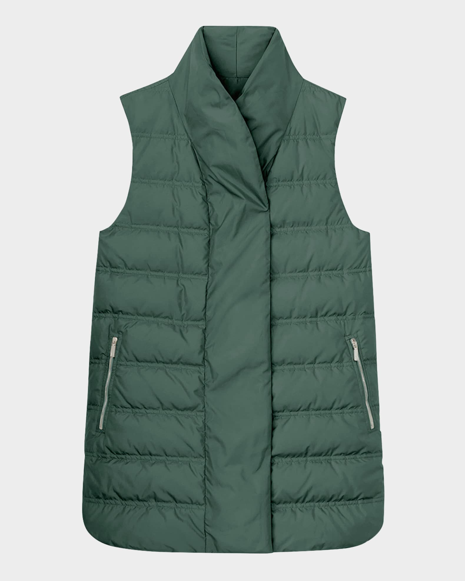 Reversible Shawl-Collar Puffer Vest 0
