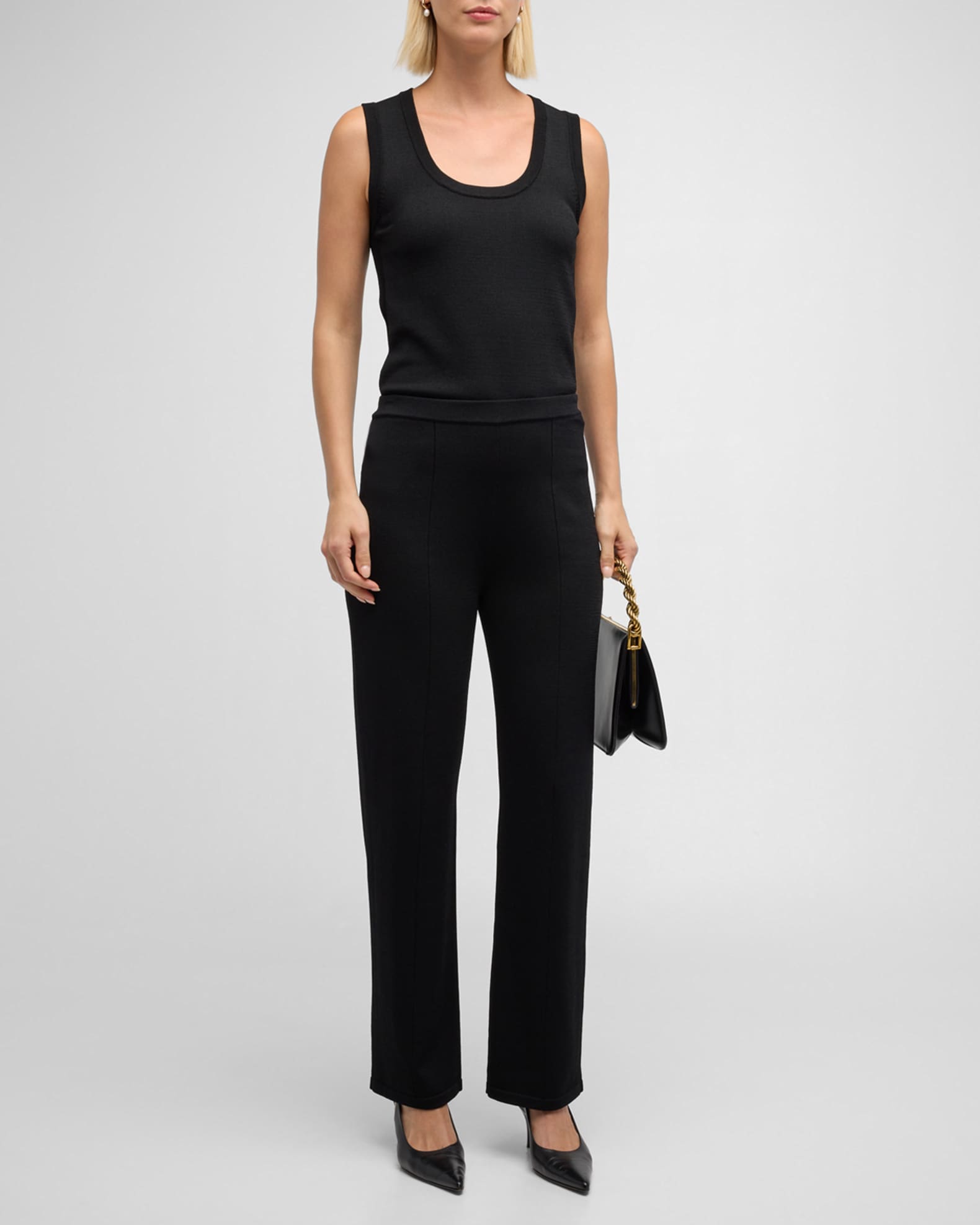 Carolyn Sweater Knit Scoop Neck Tank Top