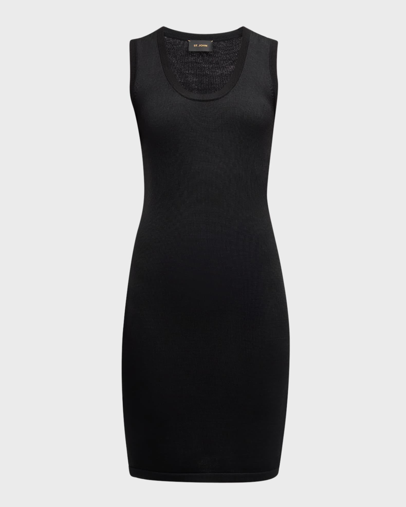 St. John Santiago Knit Scoop-Neck Sleeveless Dress