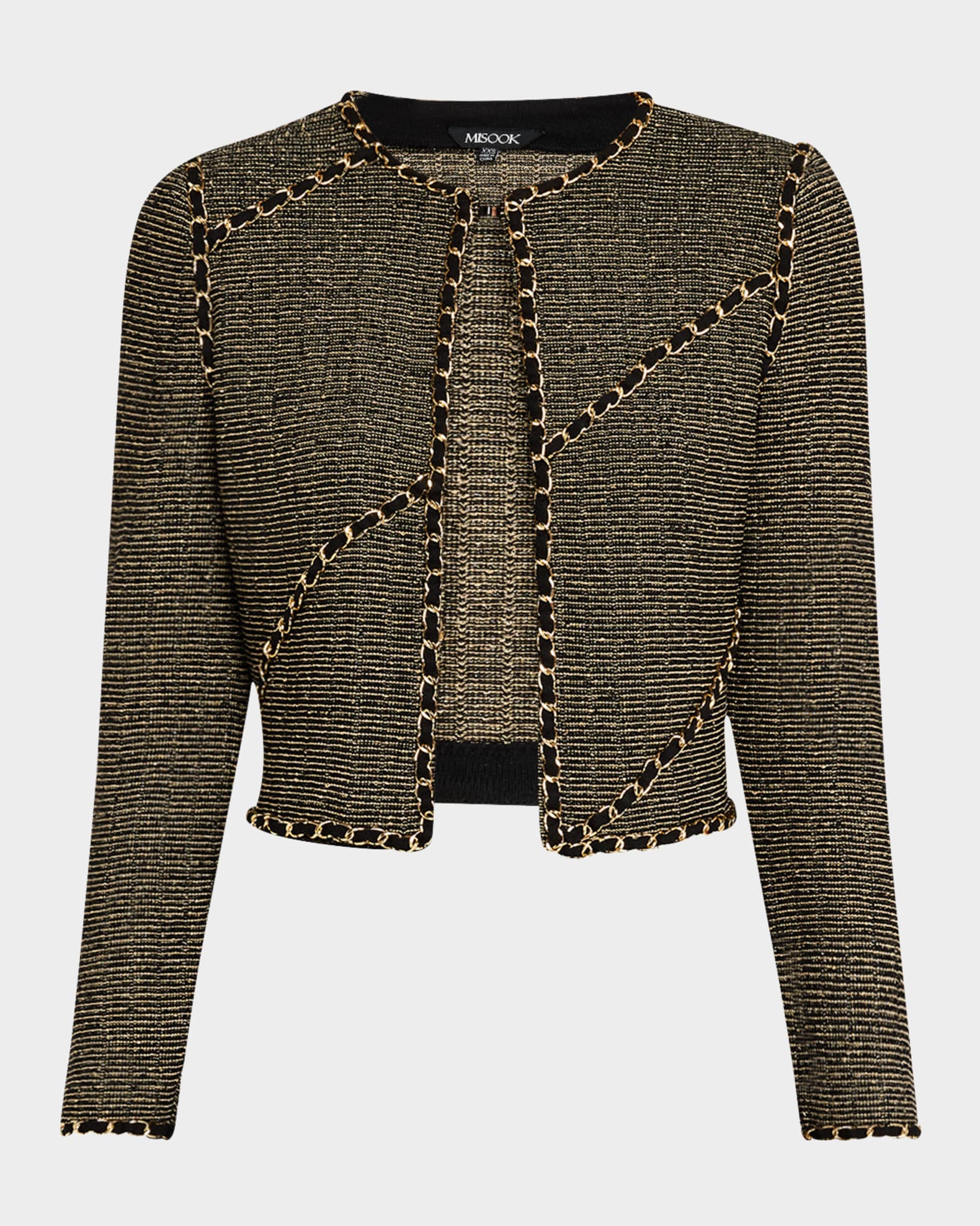 Chain-Trim Knit Heritage Jacket 0