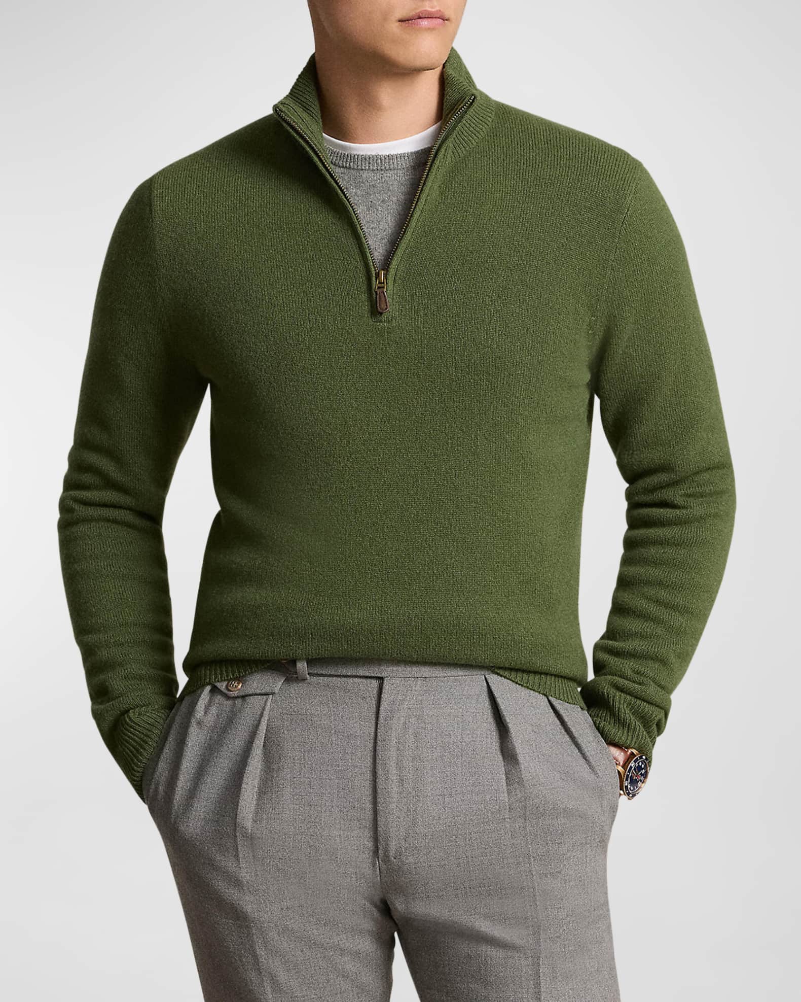 Men's Wool Quarter-Zip Sweater Collection | Neiman Marcus