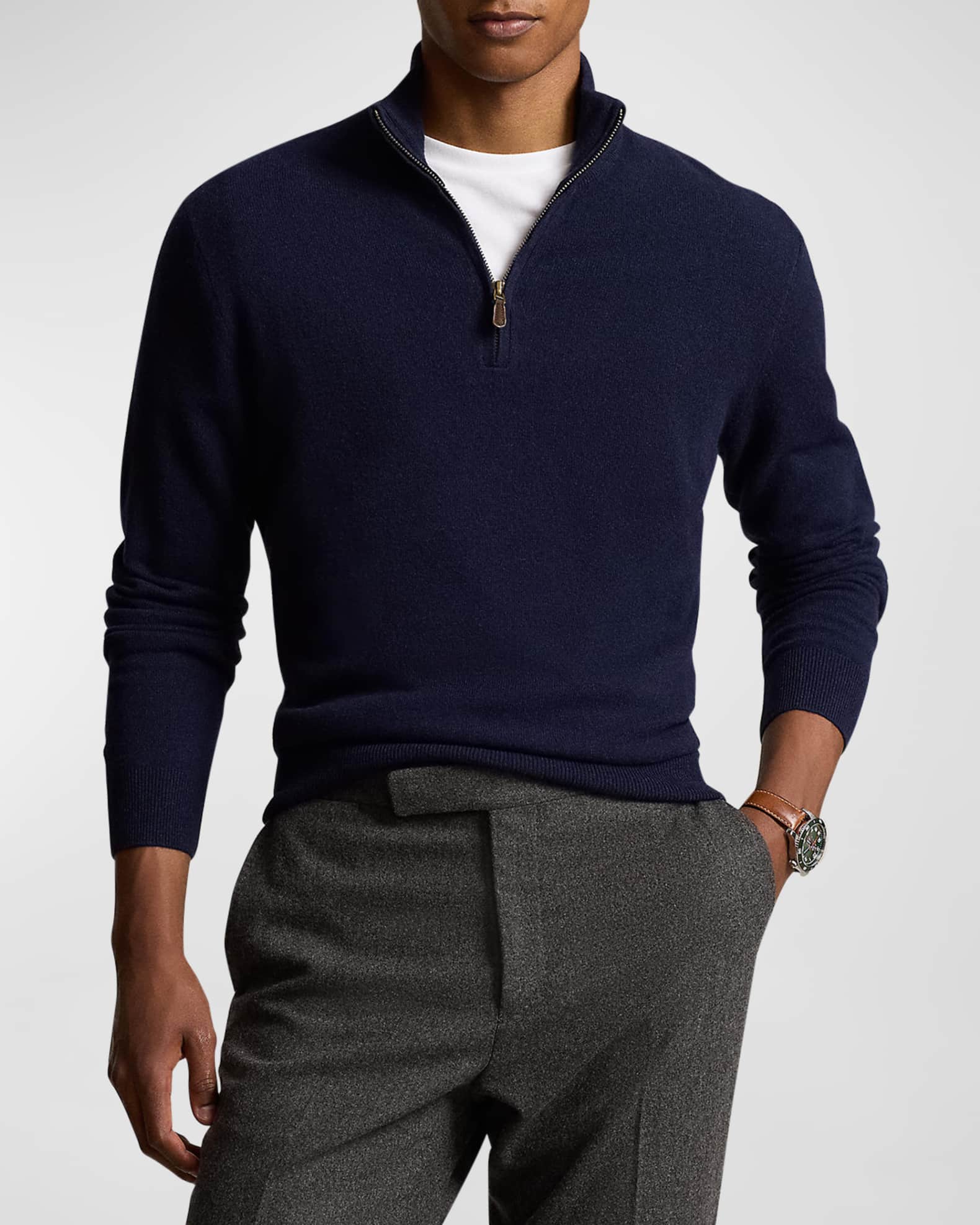 Polo ralph lauren men's half zip sweater top