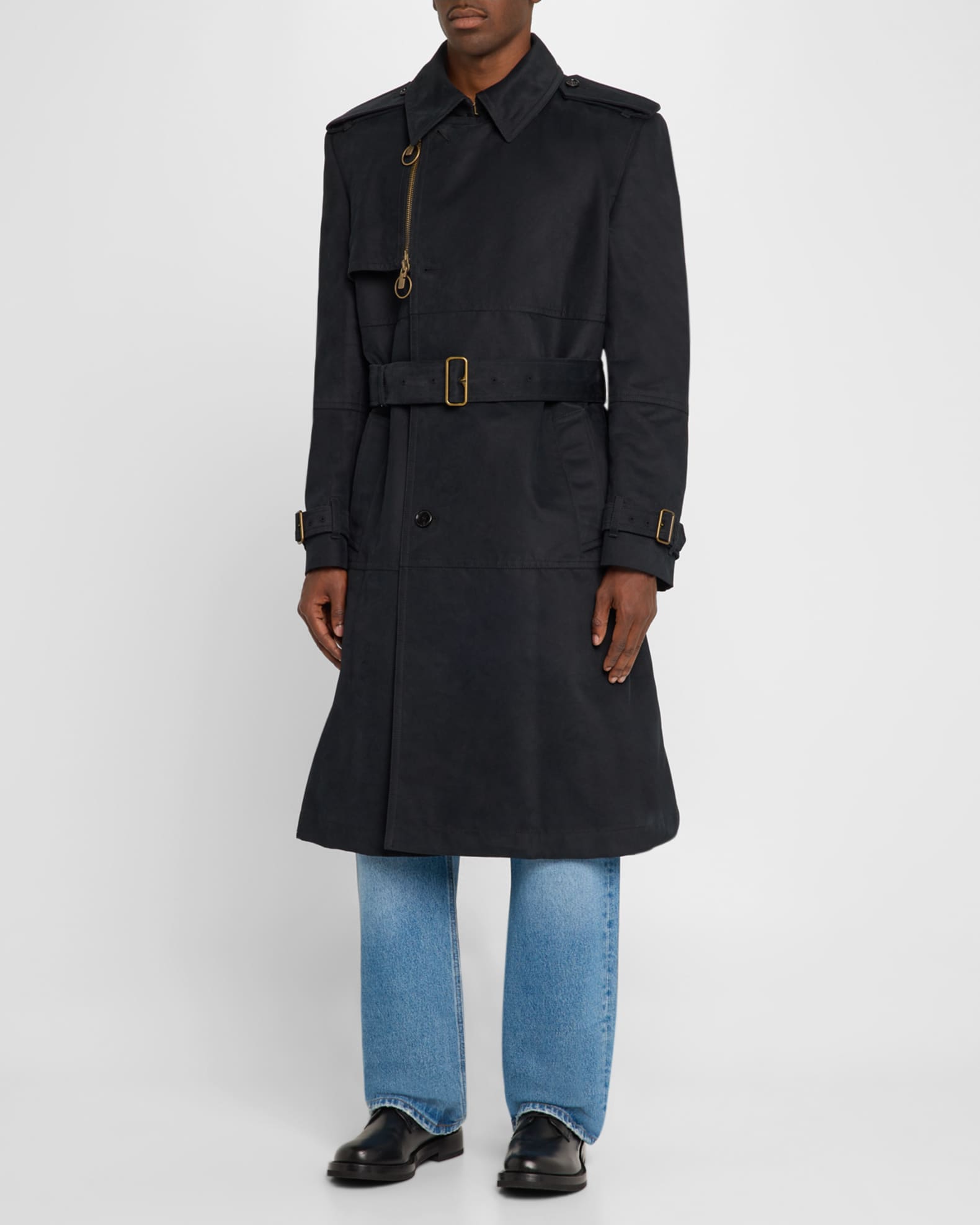 Nylon trench coat mens sales