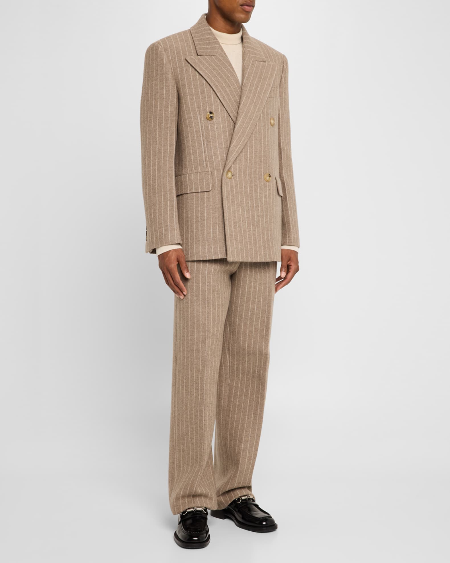 Men's Double-Breasted Pinstripe Sport Coat 1