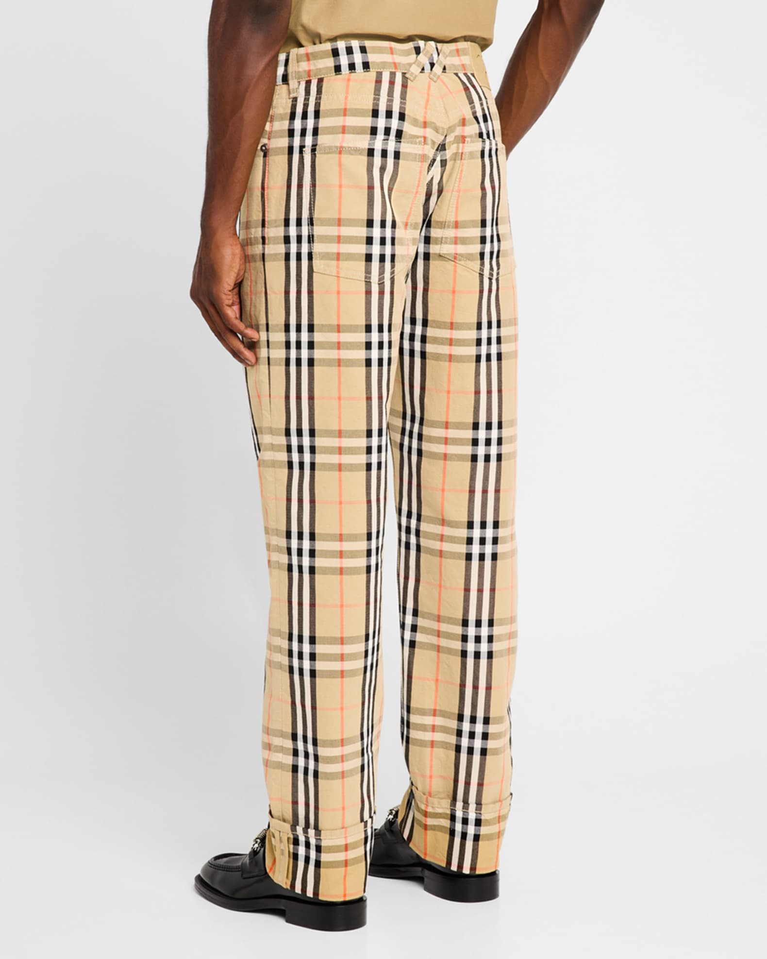 Men s Slim Check Denim Pants