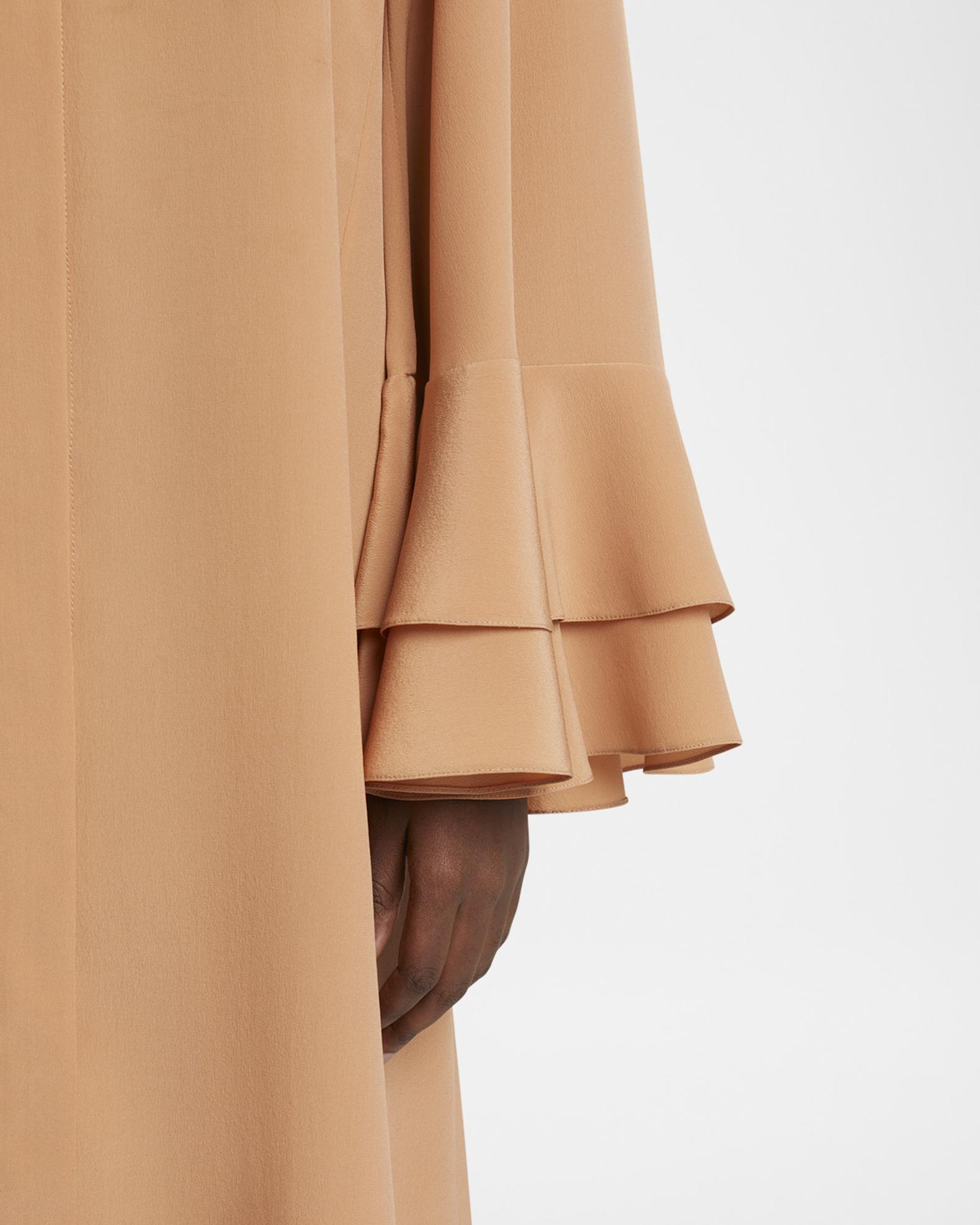 Chloe Tiered Ruffle Long-Sleeve Silk Shirtdress | Neiman Marcus