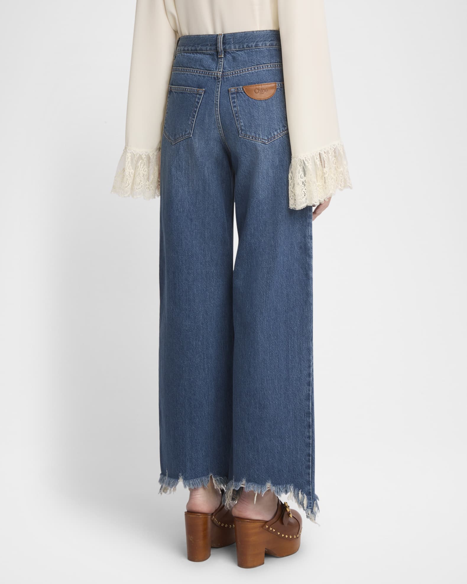 デニム・ジーパン Chloe Wide-Leg Jeans In Denim Chloé Wide Leg Jeans In Denim in Night blue | Chloé US