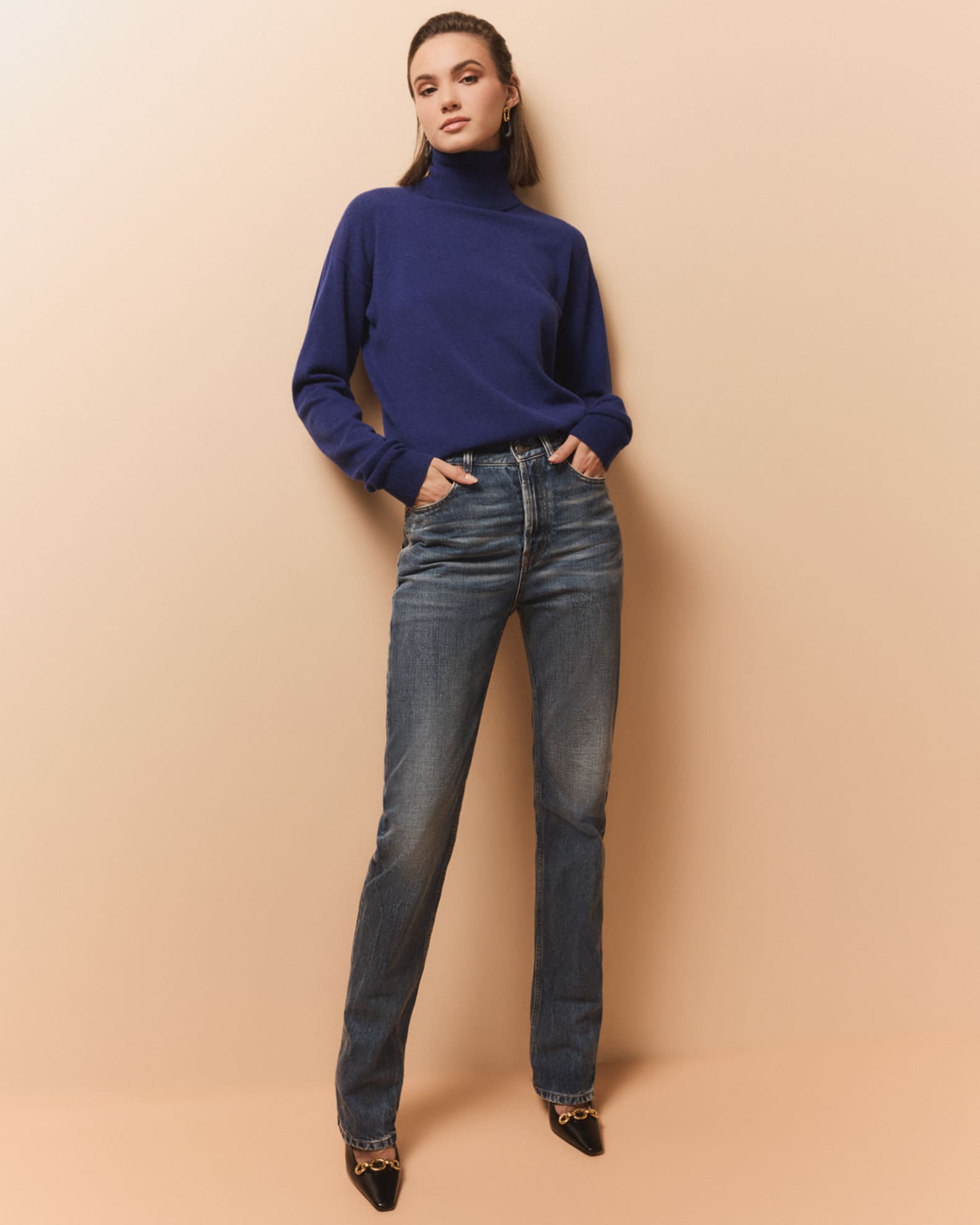 Saint laurent bootcut jeans deals