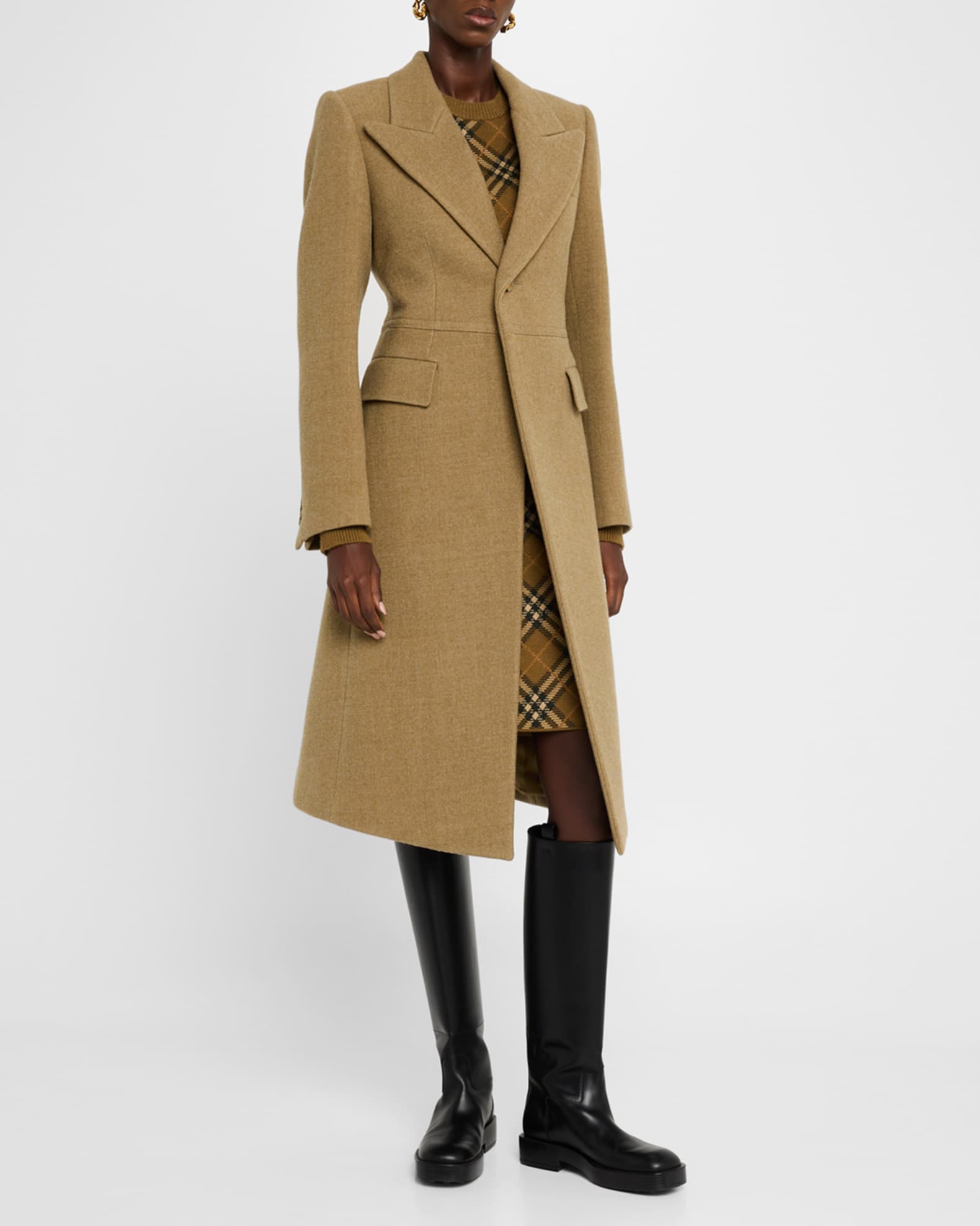 Burberry tailored coat deals