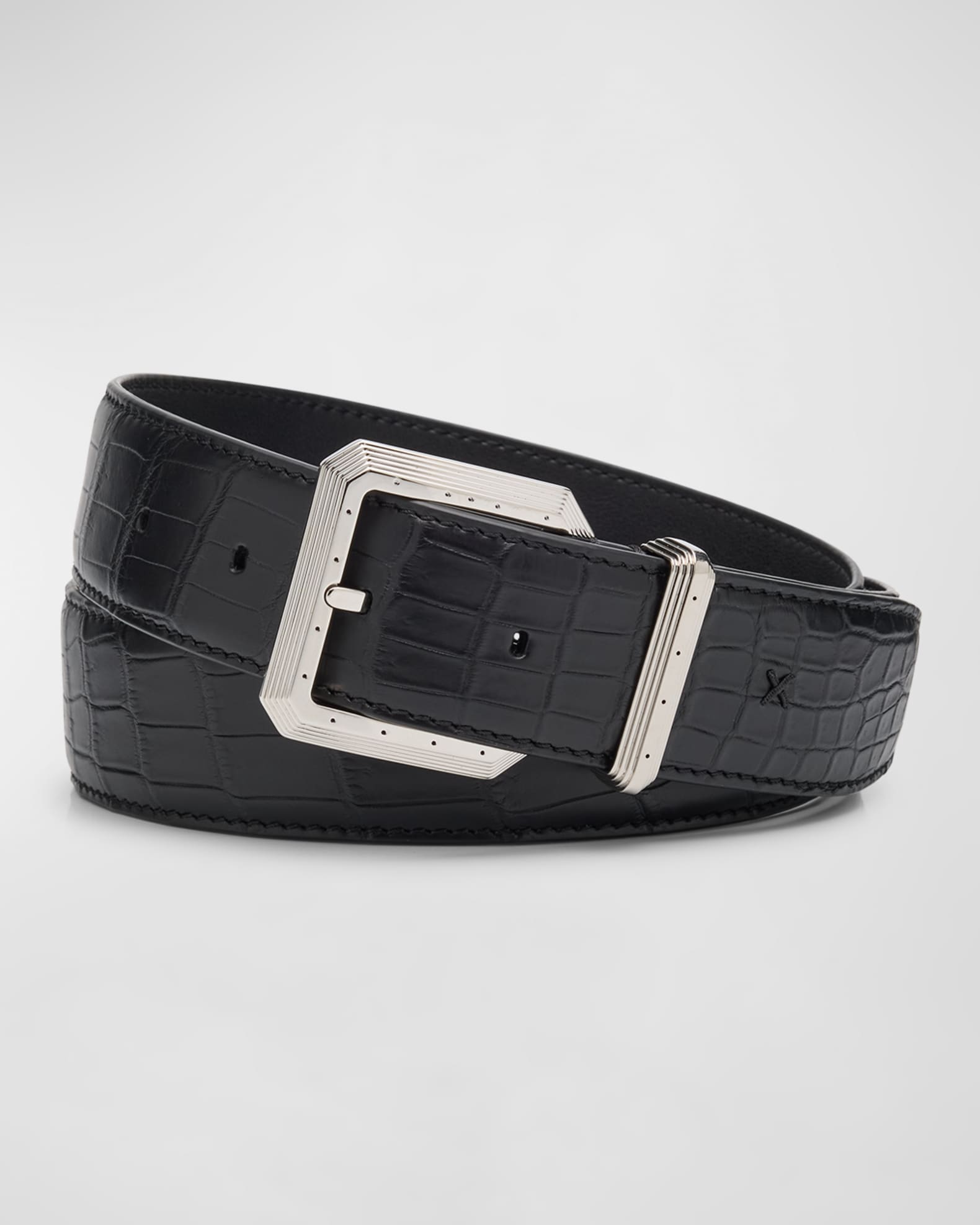 Men's Crocodile Leather Belt 0