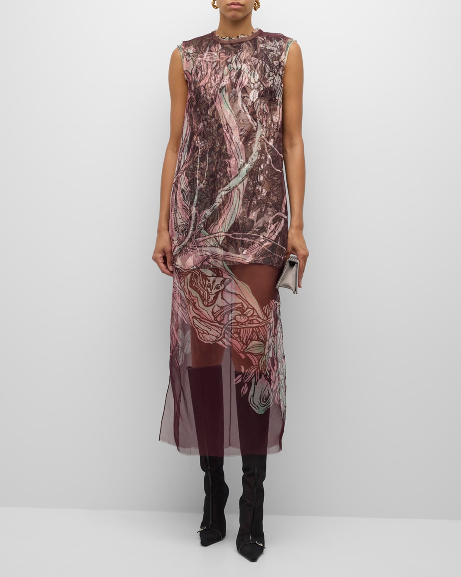 Jason Wu Collection Floral Organza Sheath Dress Neiman Marcus