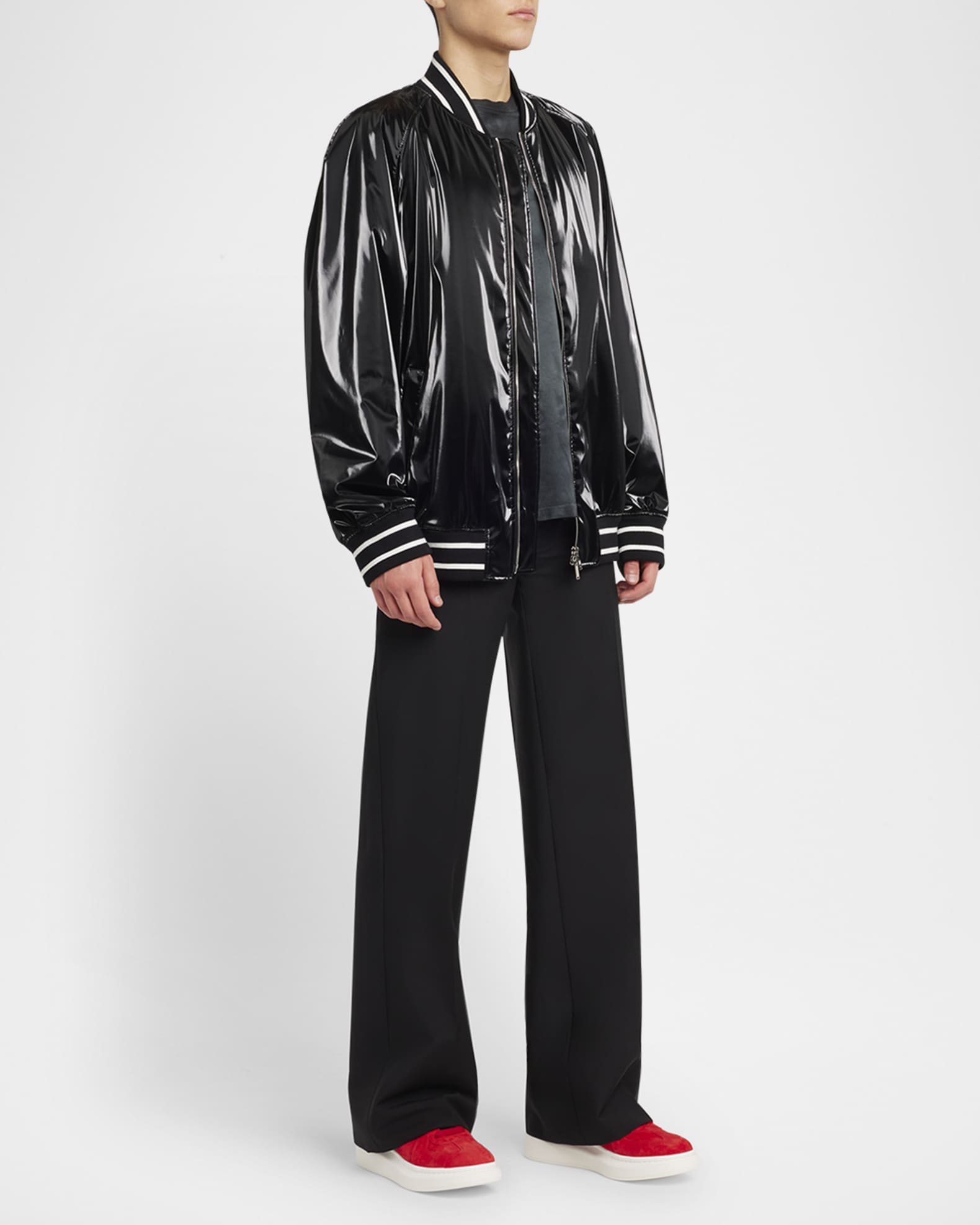 Vinyl bomber jacket new arrivals