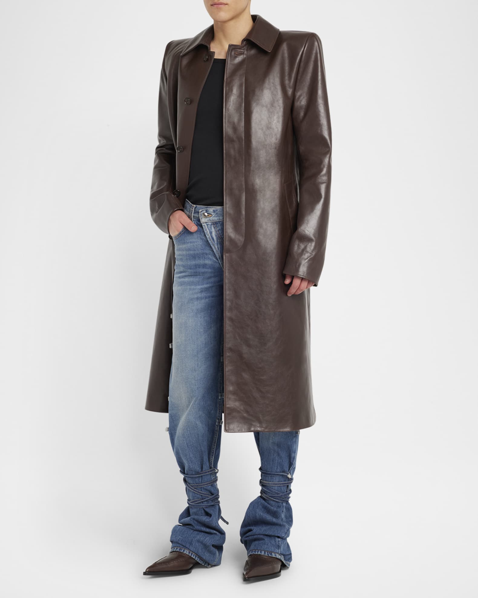 Alexander mcqueen trench coat mens top