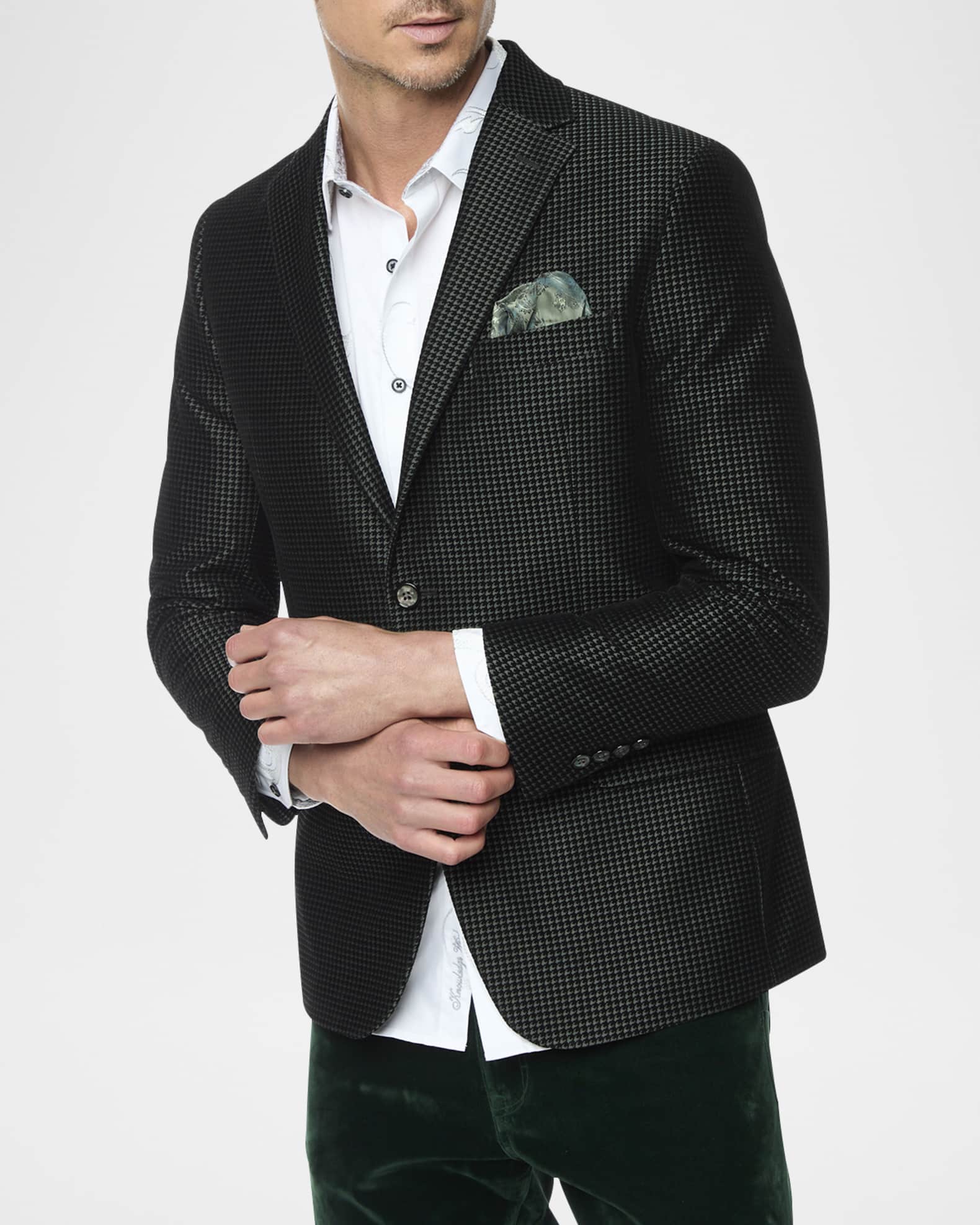 Velvet graham houndstooth coat sale