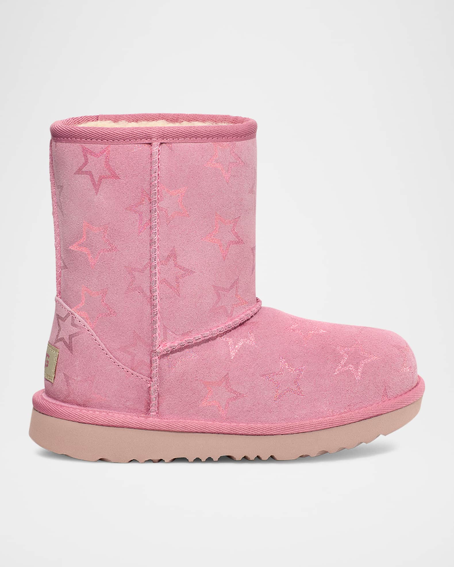 Ugg Kids Classic II Iridescent Stars Boot Dusty Orchid Pink Iridescent