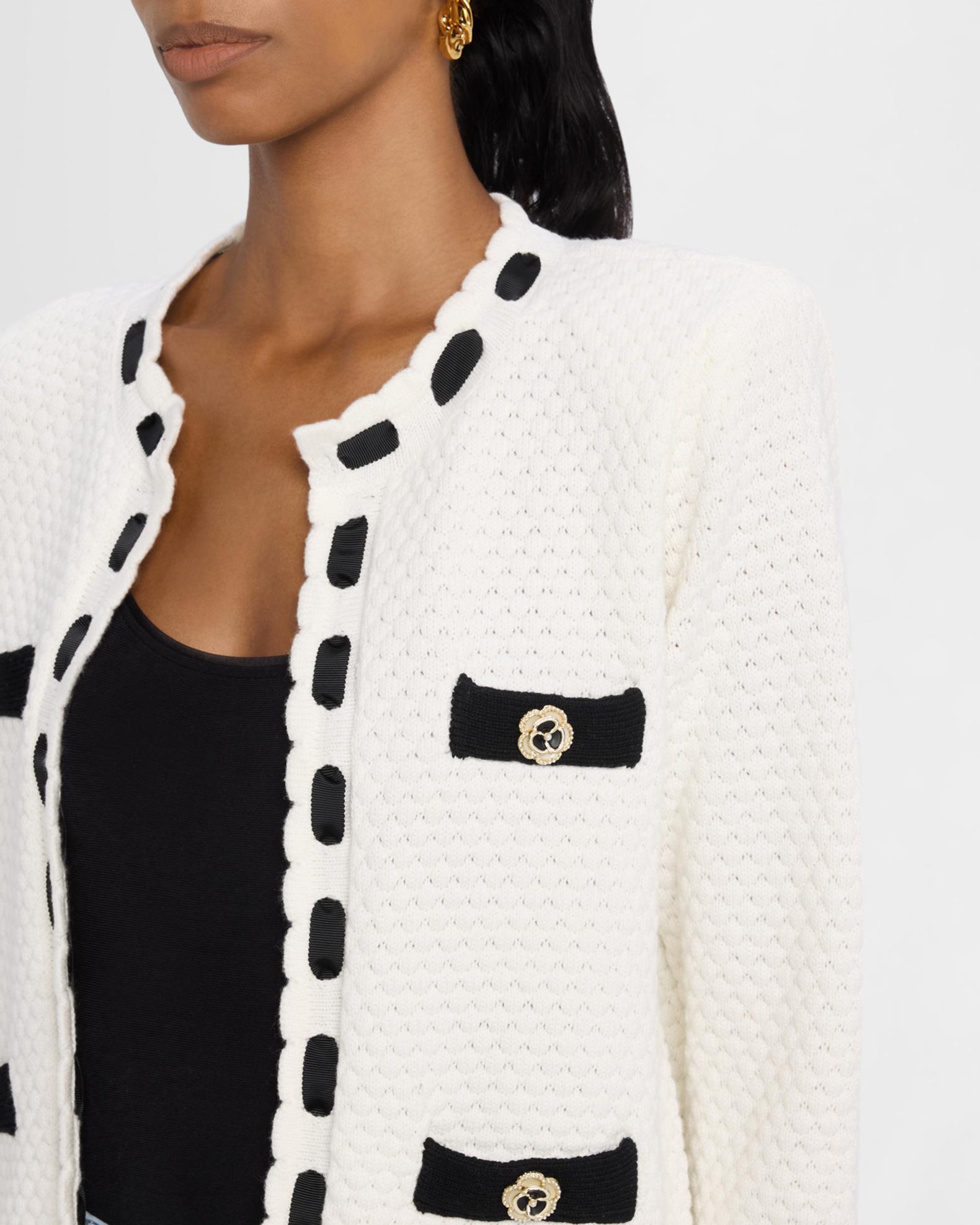Astor Cardigan Biscuit/Black
