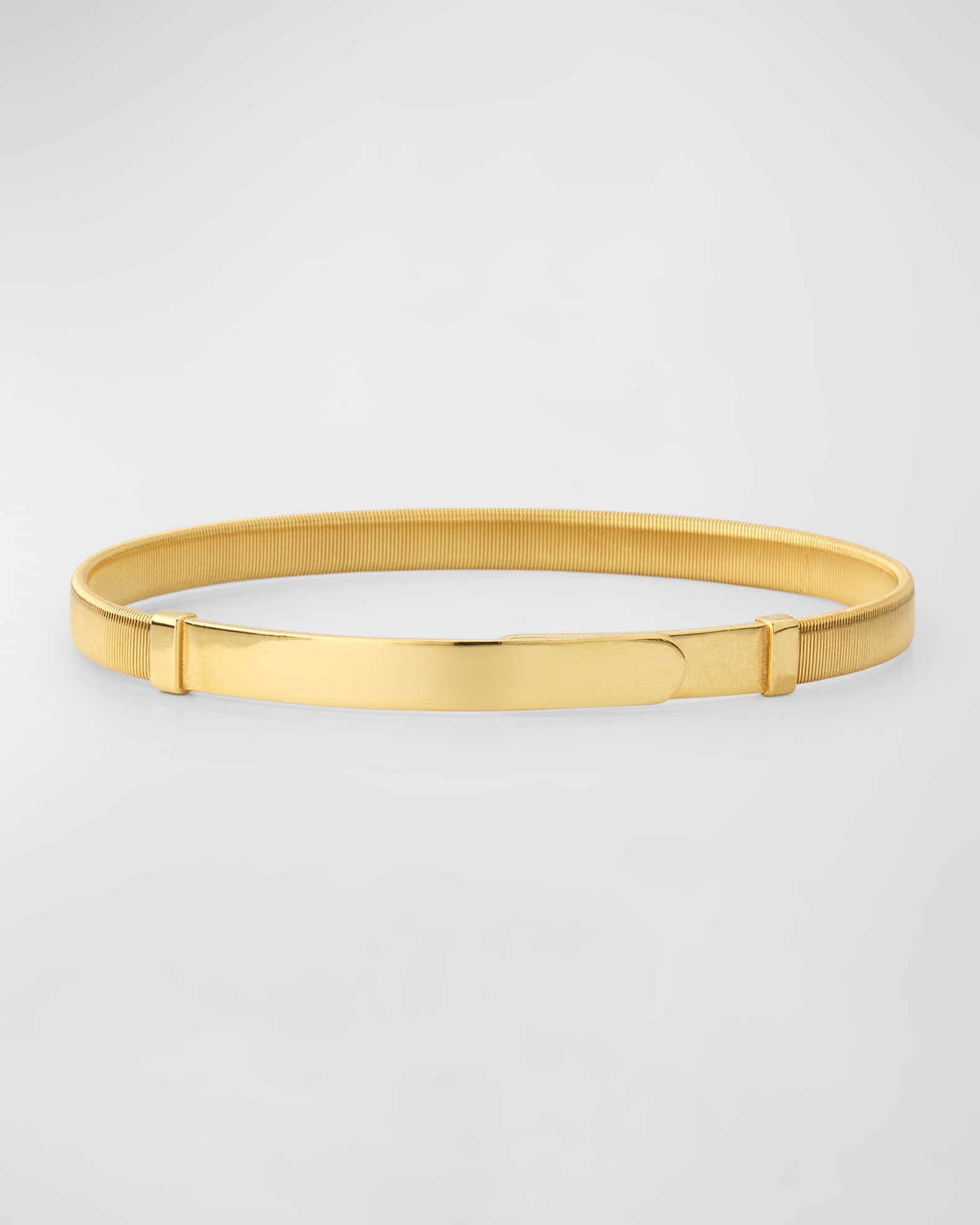 18K Yellow Gold Coil Thin Bangle Bracelet 0