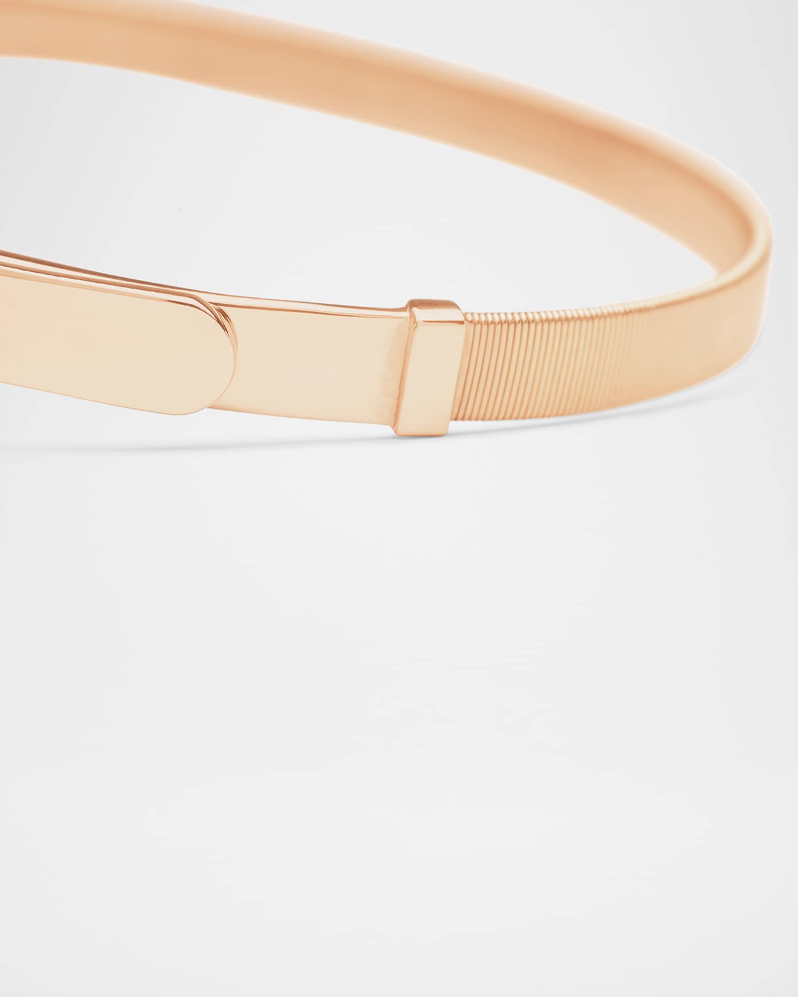 18K Rose Gold Coil Thin Bangle Bracelet 1