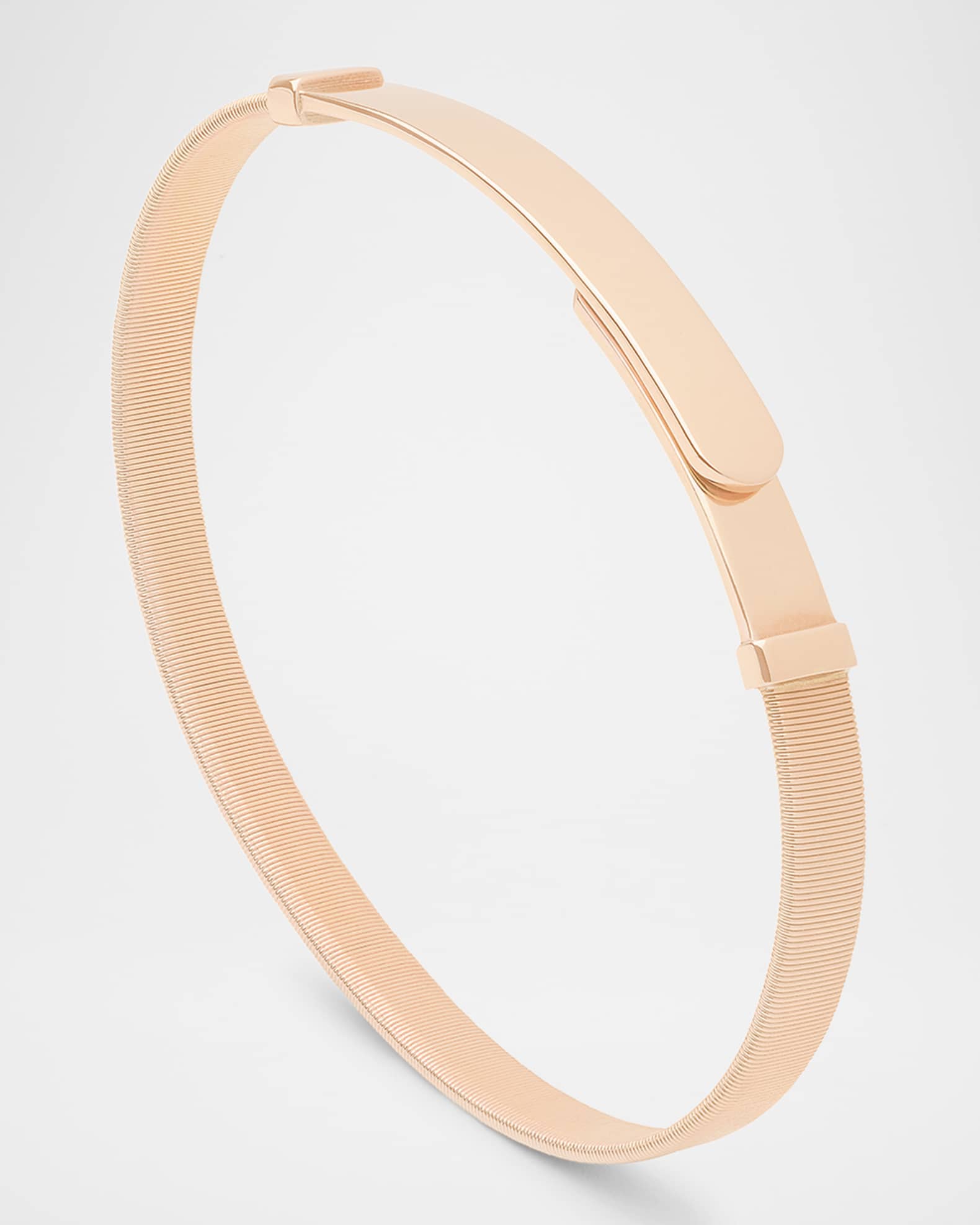 18K Rose Gold Coil Thin Bangle Bracelet 0