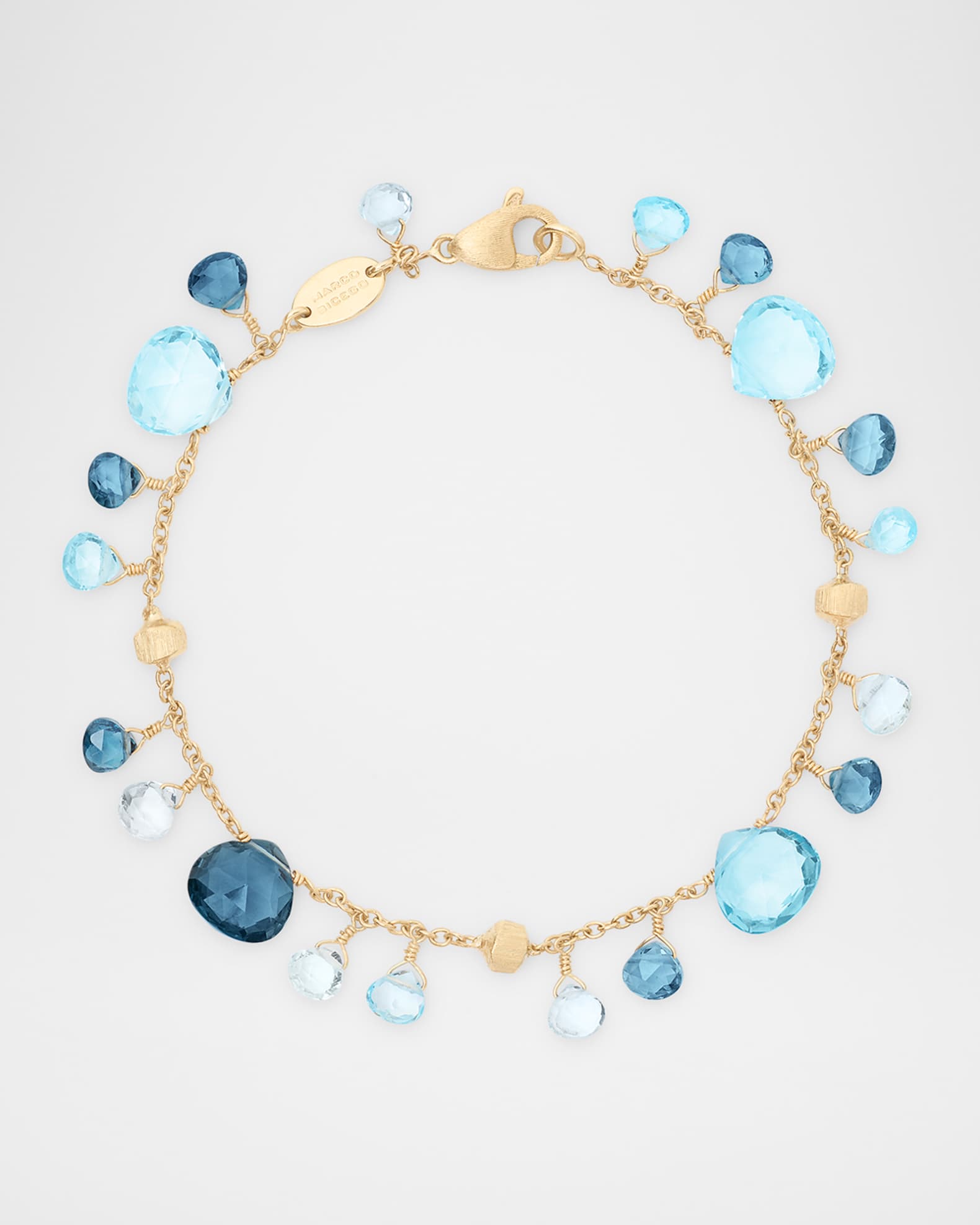 18K Yellow Gold Mixed Topaz Single-Strand Bracelet 0