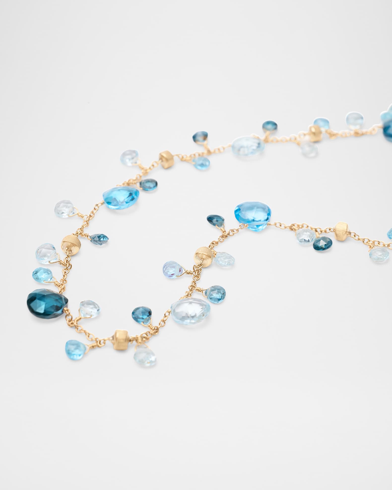 18K Yellow Gold Mixed Topaz Single-Strand Necklace 1