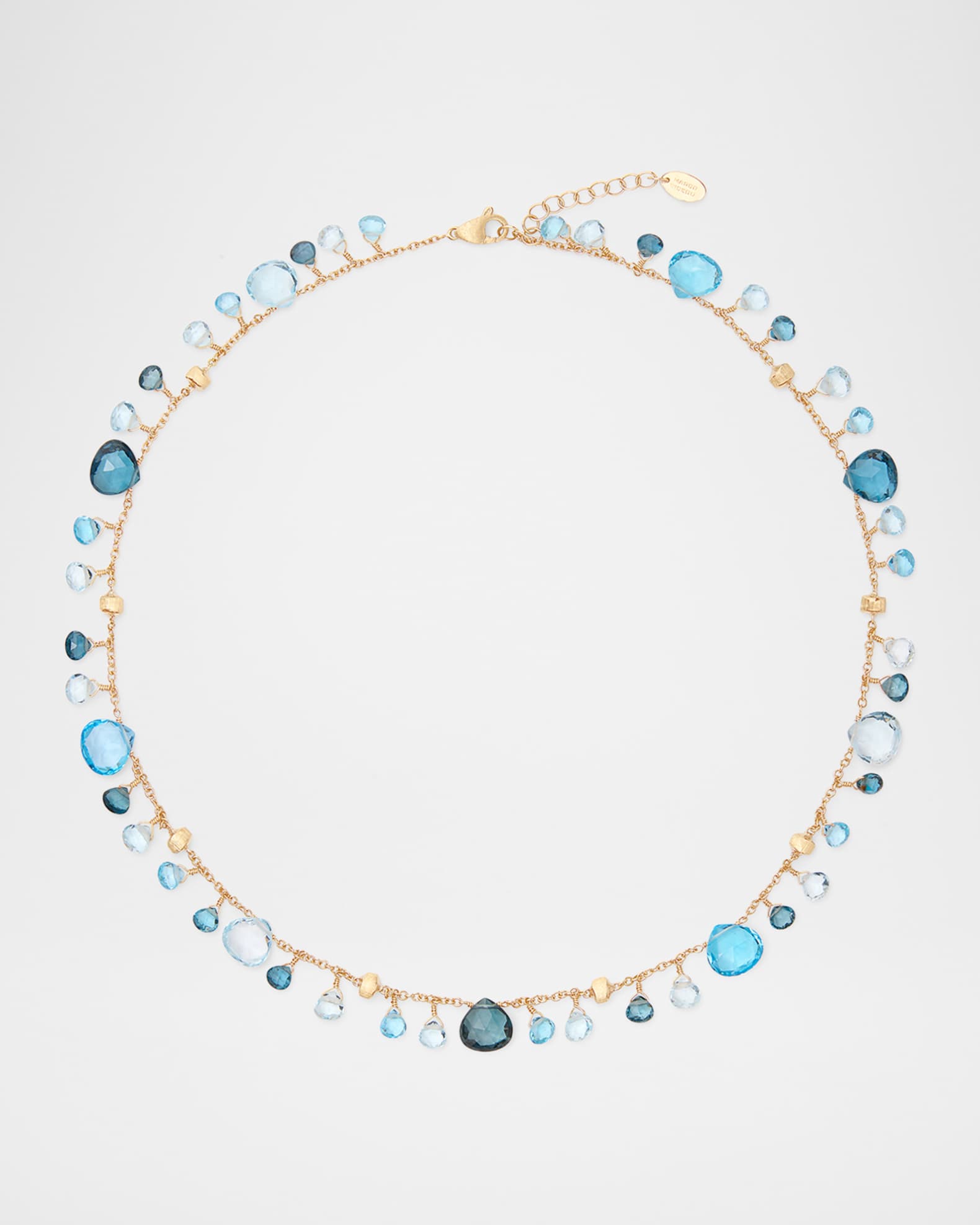 18K Yellow Gold Mixed Topaz Single-Strand Necklace 0