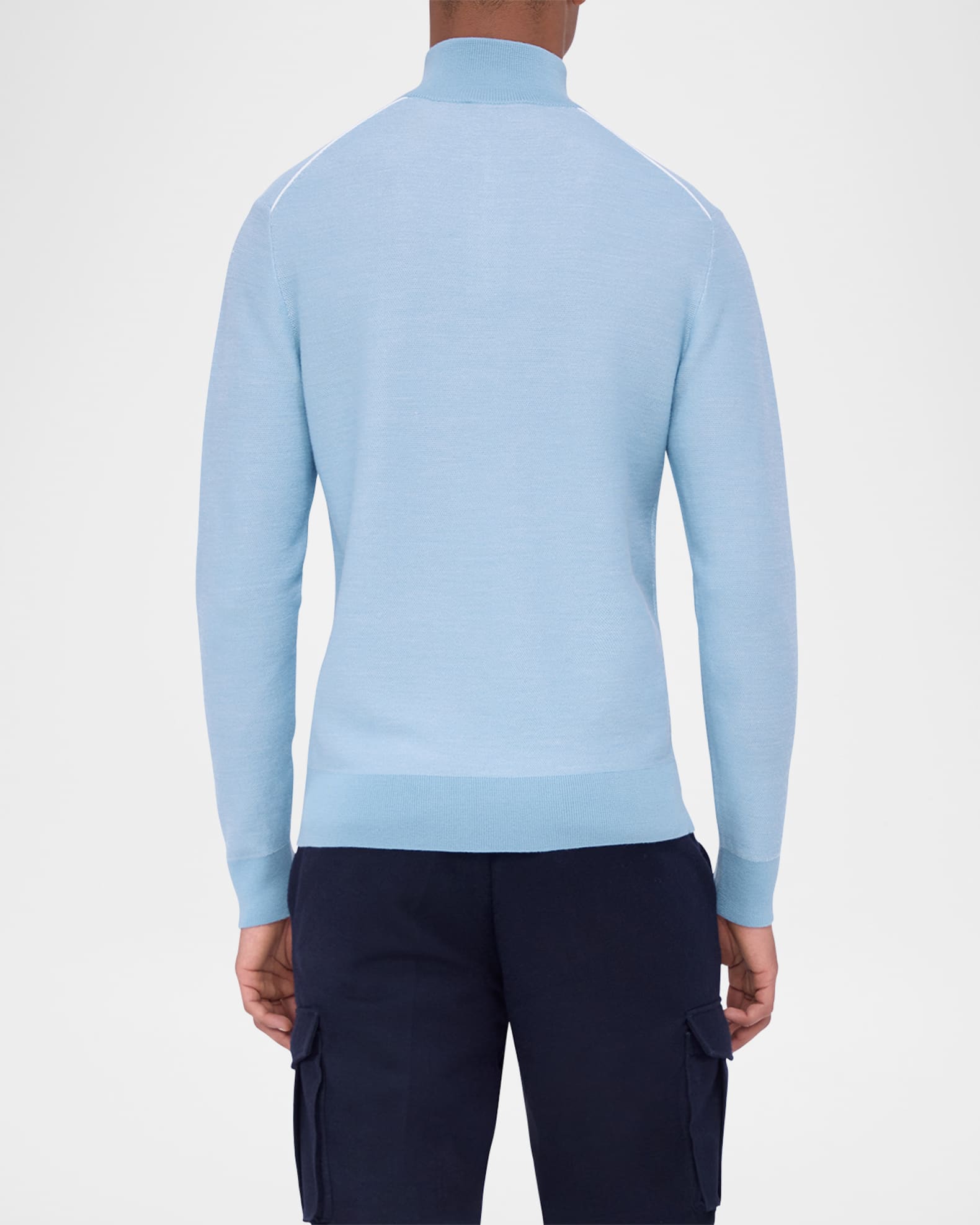 Men's Quarter-Zip Birdseye Sweater 1