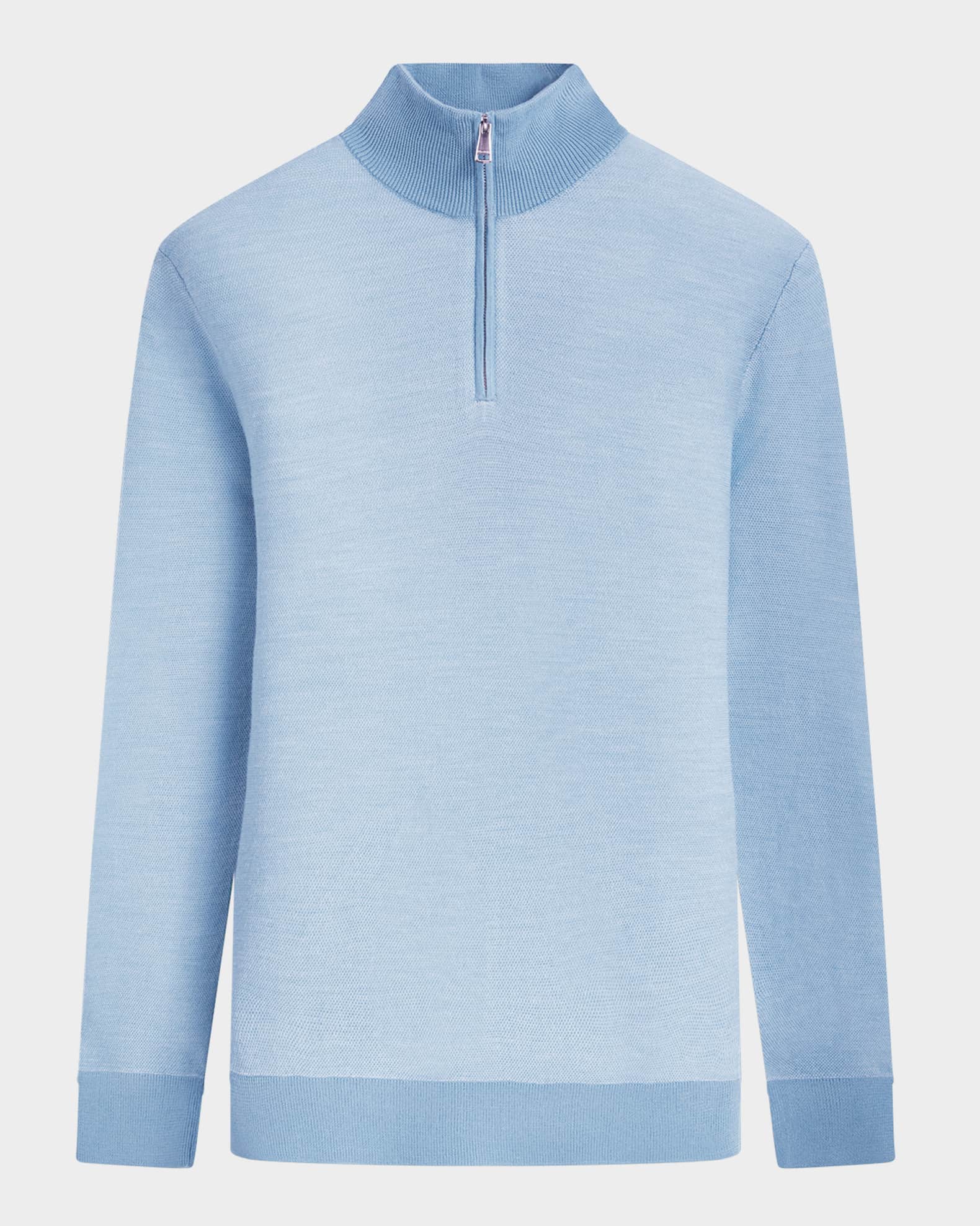 Men's Quarter-Zip Birdseye Sweater 0
