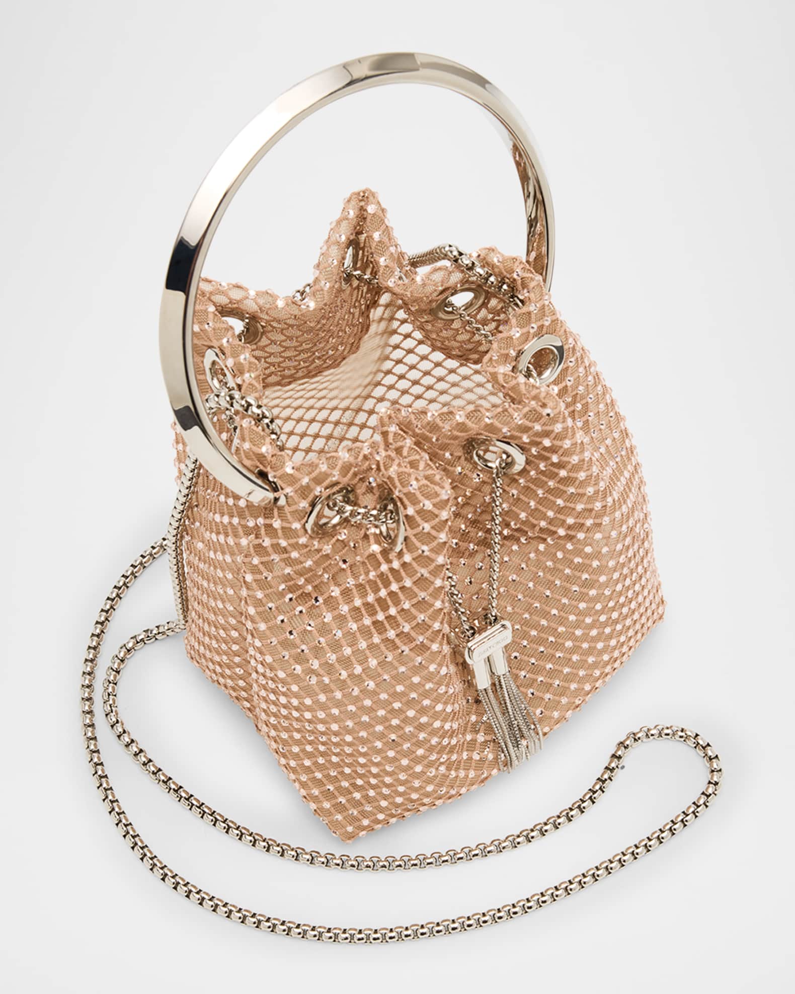 Micro Bon Bon Crystal Mesh Bucket Top-Handle Bag main image 1
