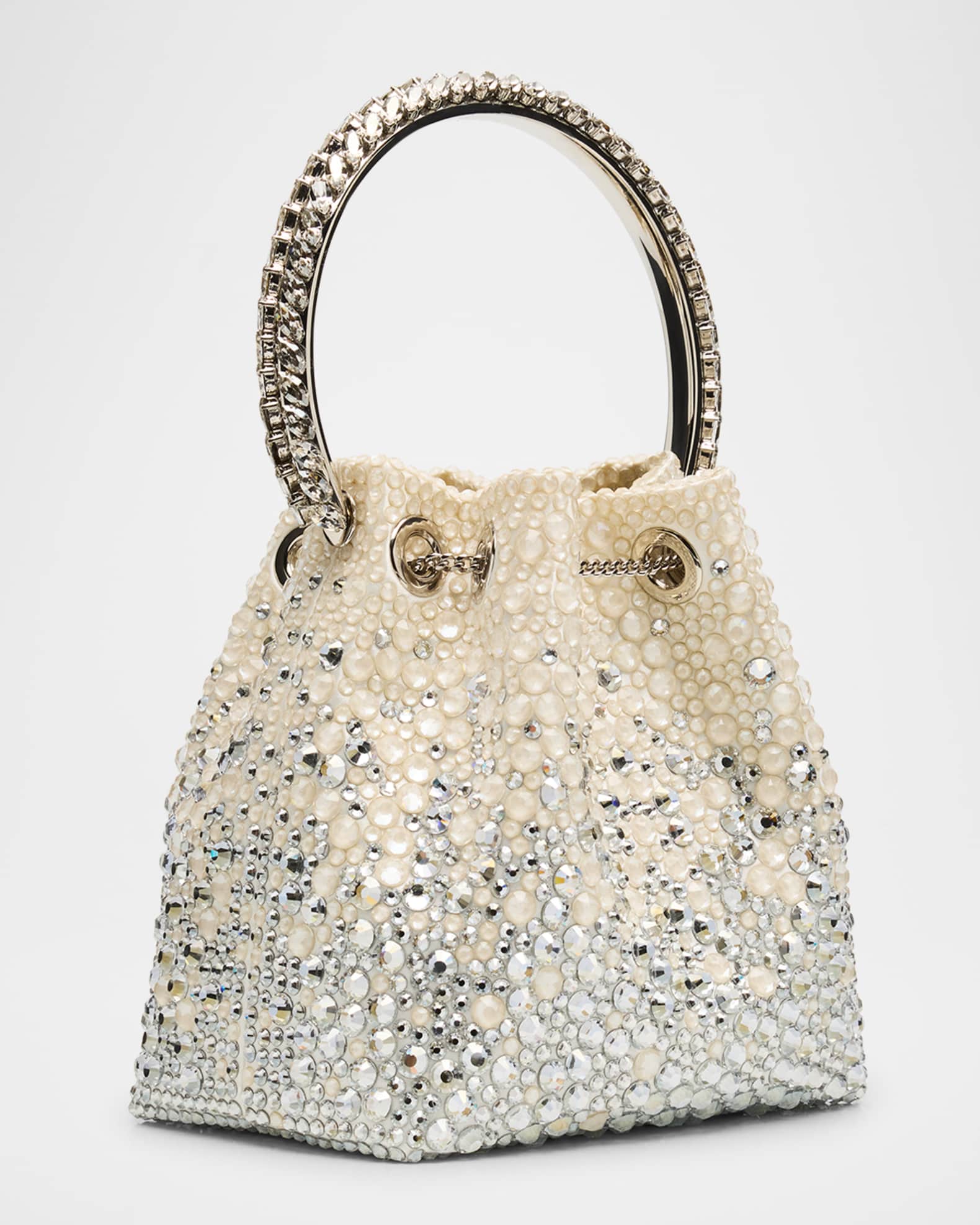 Jimmy Choo Bon Bon Embellished Top-Handle Bag | Neiman Marcus