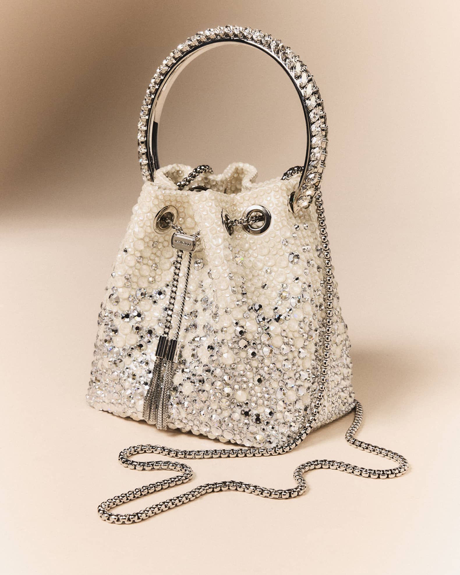 Jimmy Choo Bon Bon Embellished Top-Handle Bag | Neiman Marcus