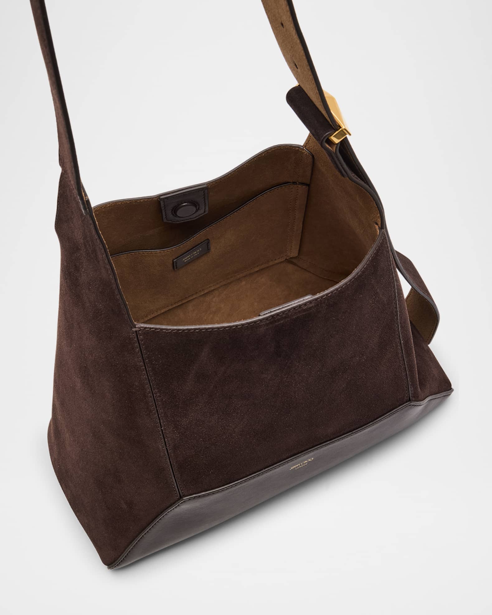 ハンドバッグ JIMMY CHIOO DIAMOND SUEDE CHAIN HOBO BAG Diamond Hobo/M | Coffee Suede Shoulder Bag | JIMMY CHOO