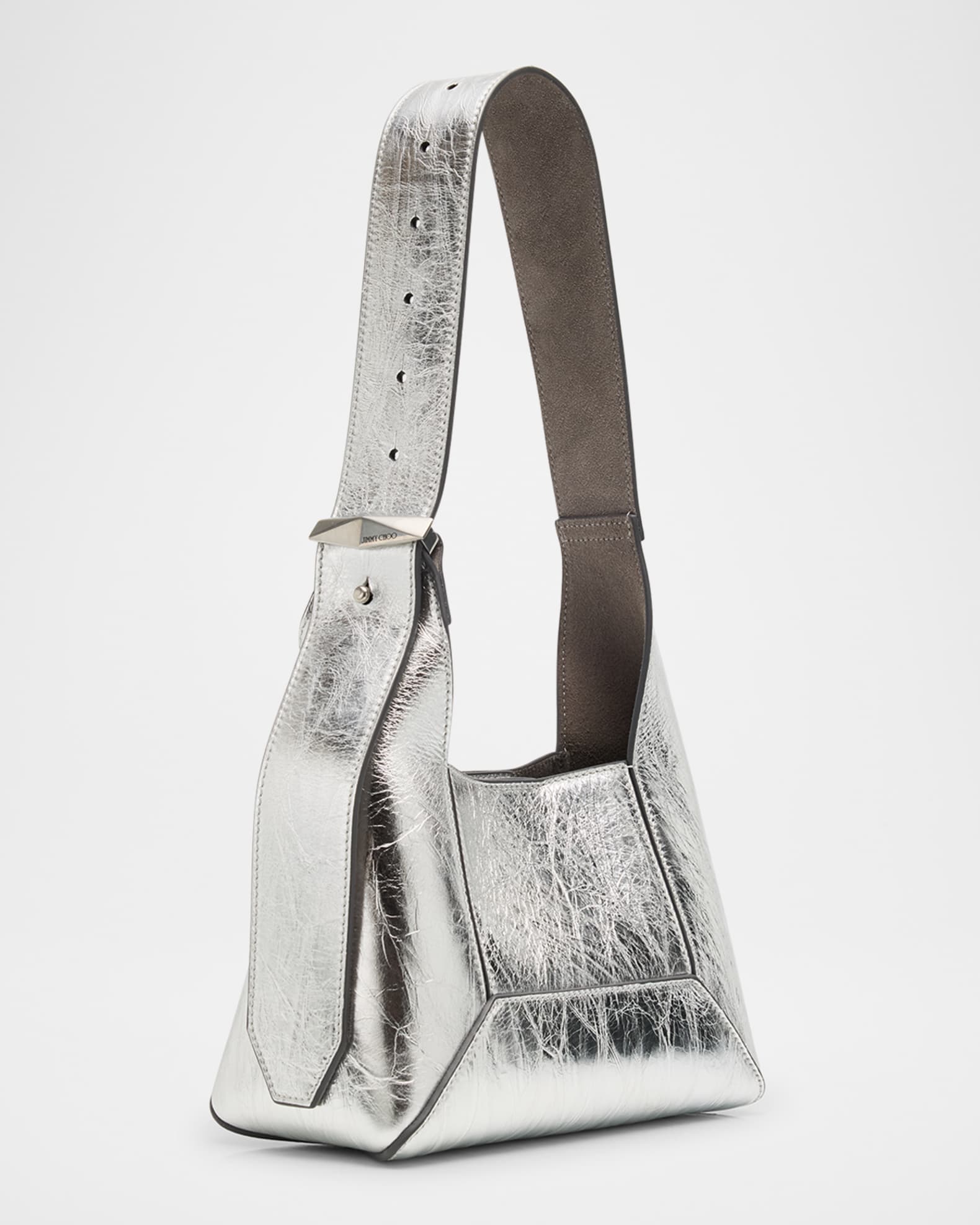 Jimmy Choo Small Diamond Leather Hobo Bag | Neiman Marcus