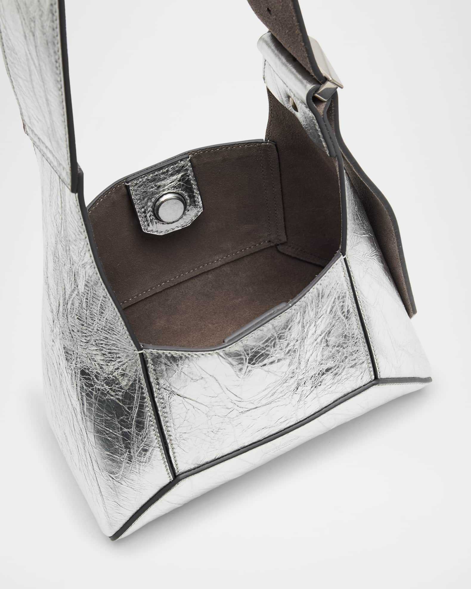 Sale！JIMMY CHOO☆メタリックグレー ショルダーバッグ Jimmy Choo Small Diamond Leather Hobo Bag | Neiman Marcus