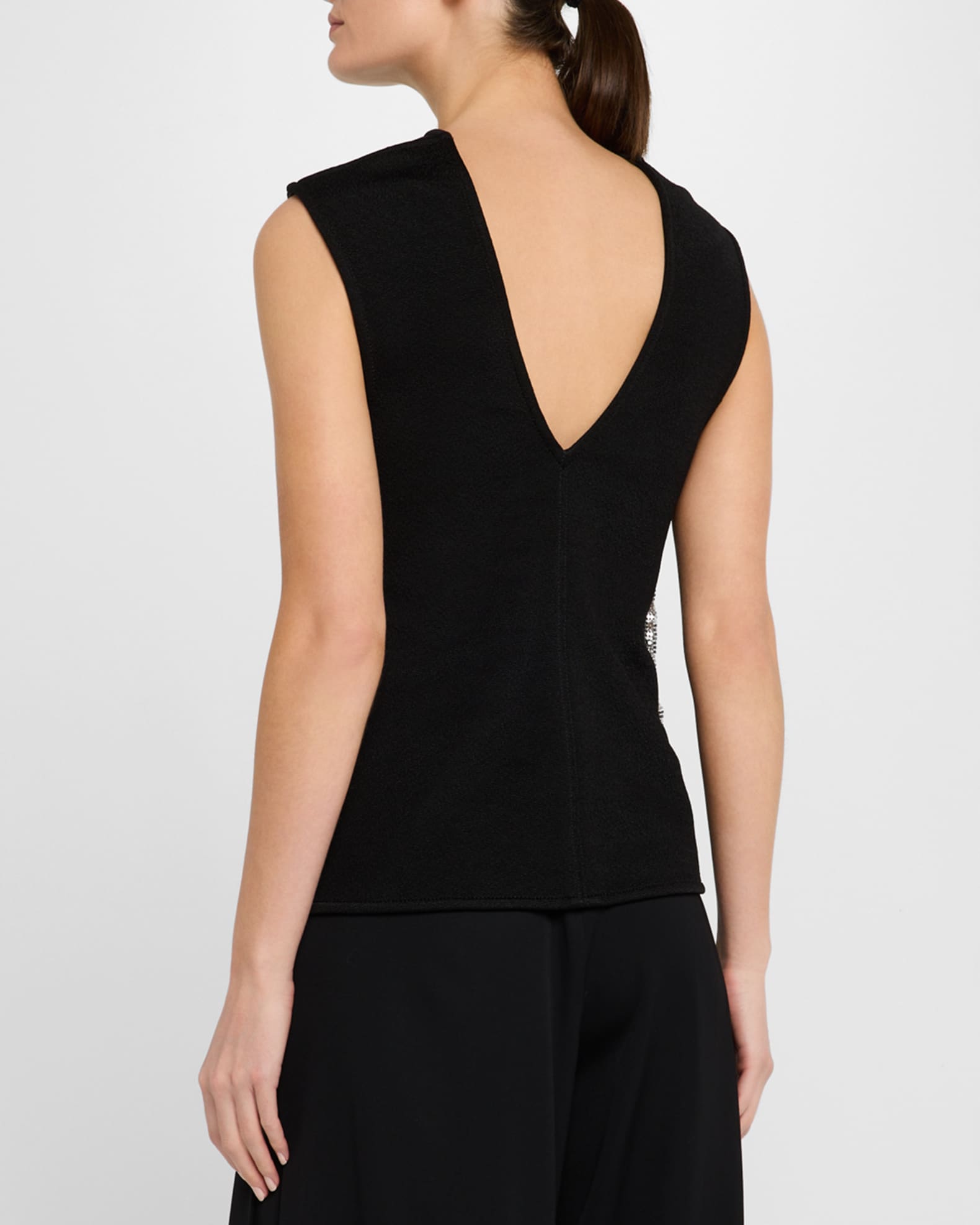 【Jil Sander】Women Tops Jil Sander Chainmail Fringed Sleeveless Top | Neiman Marcus