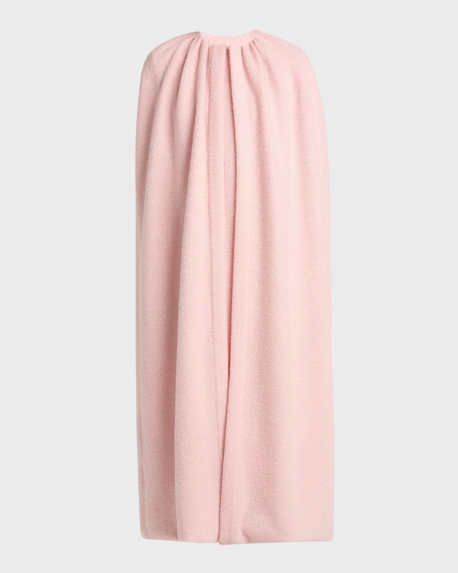 Boucle Knit Long Cape 0